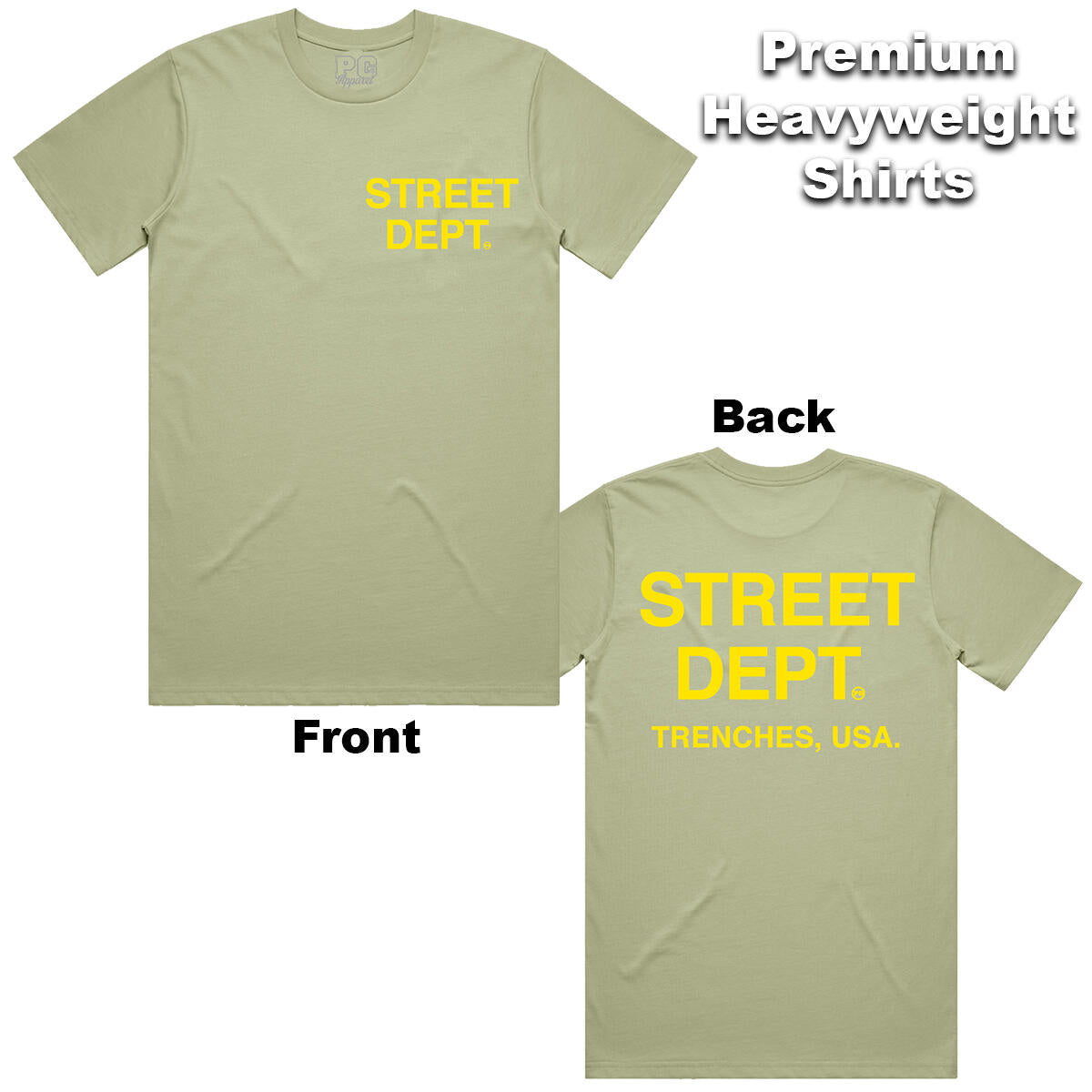 Street Dept - Pistachio Green Yellow Tee