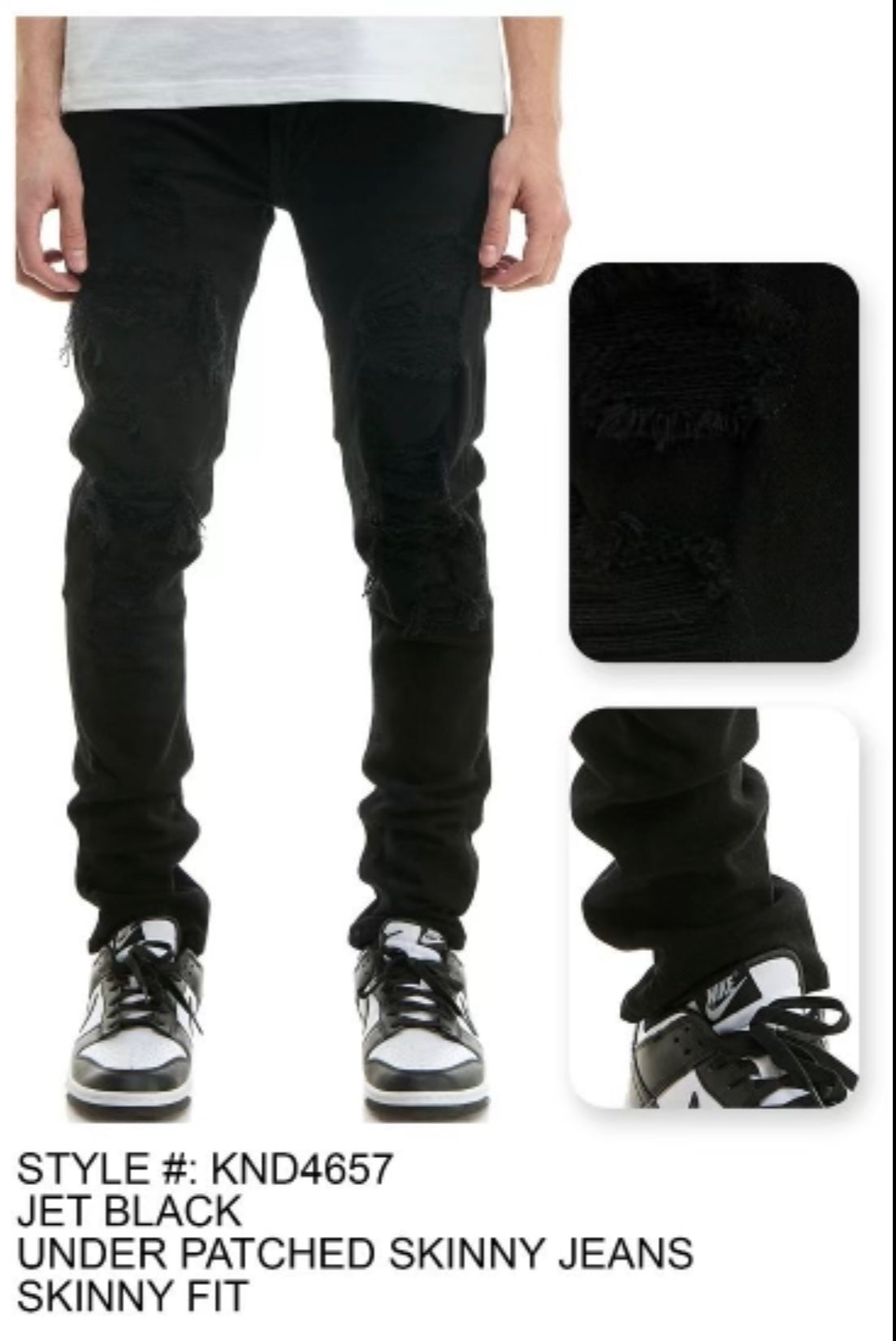 KDNK - KND4657 Black Jean