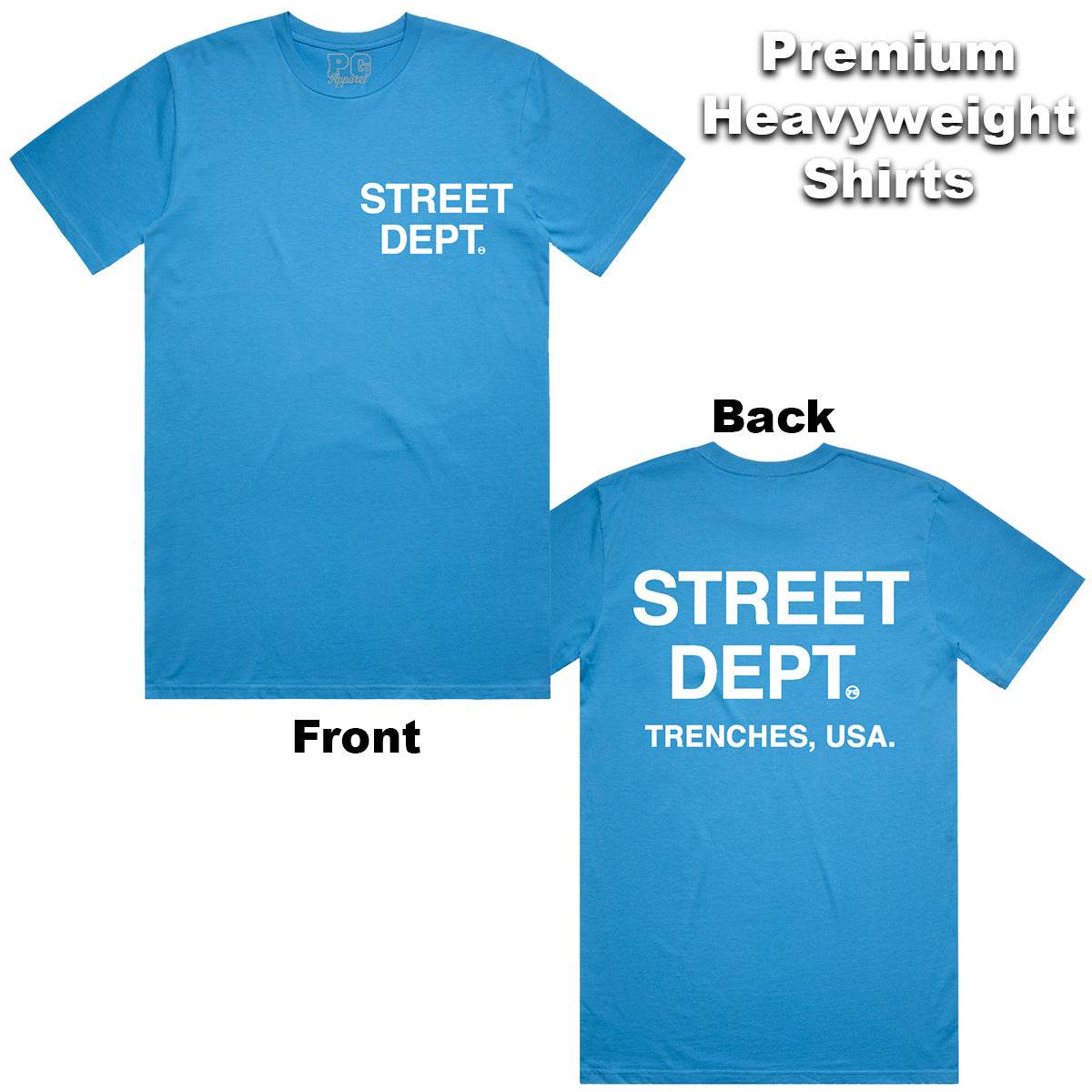 Street Dept - Sky Blue White Tee