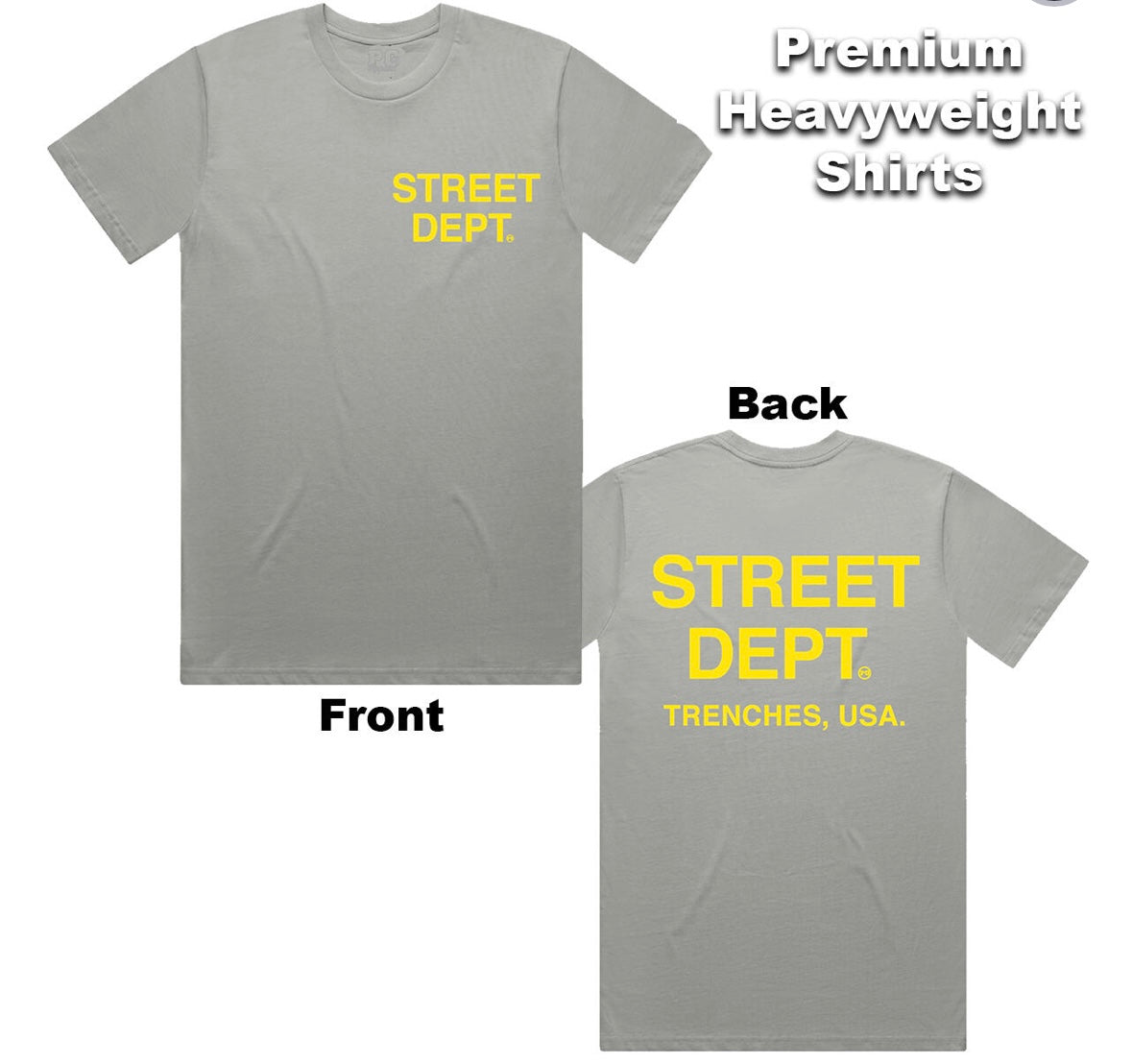 Jordan 4 Thunder 4s Shirt - Street Dept Grey Yellow Tee