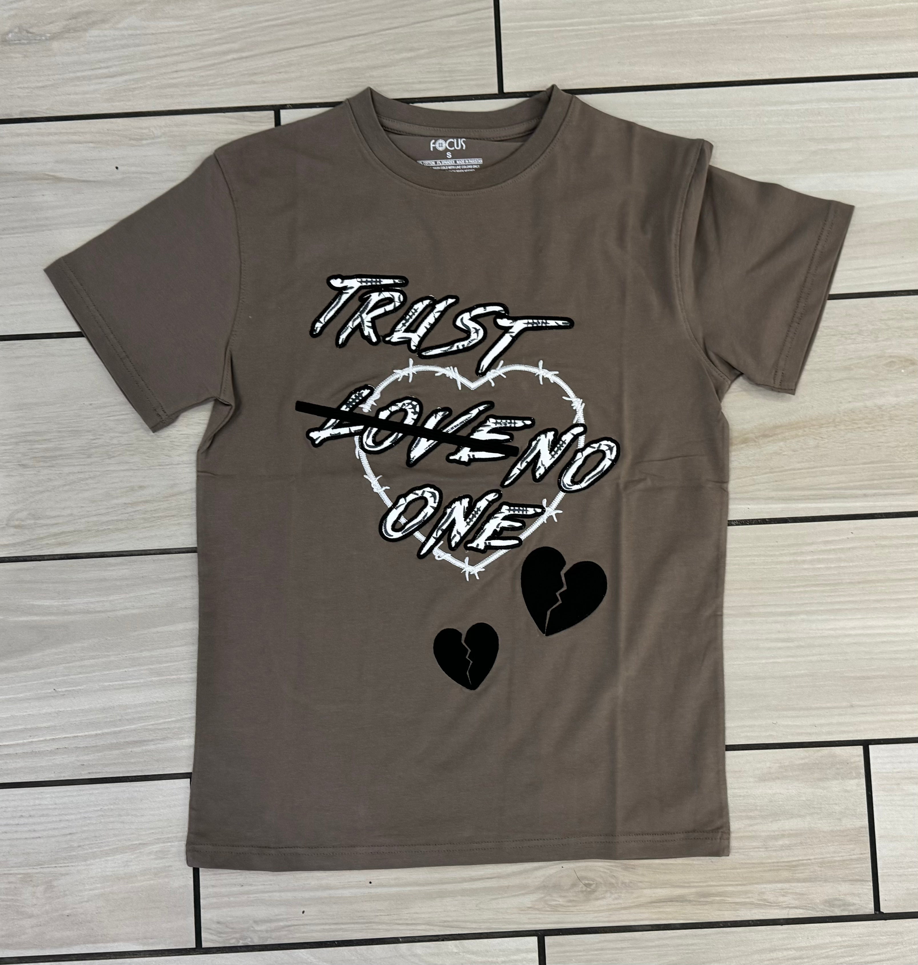 Focus - Trust No One Brown Tee