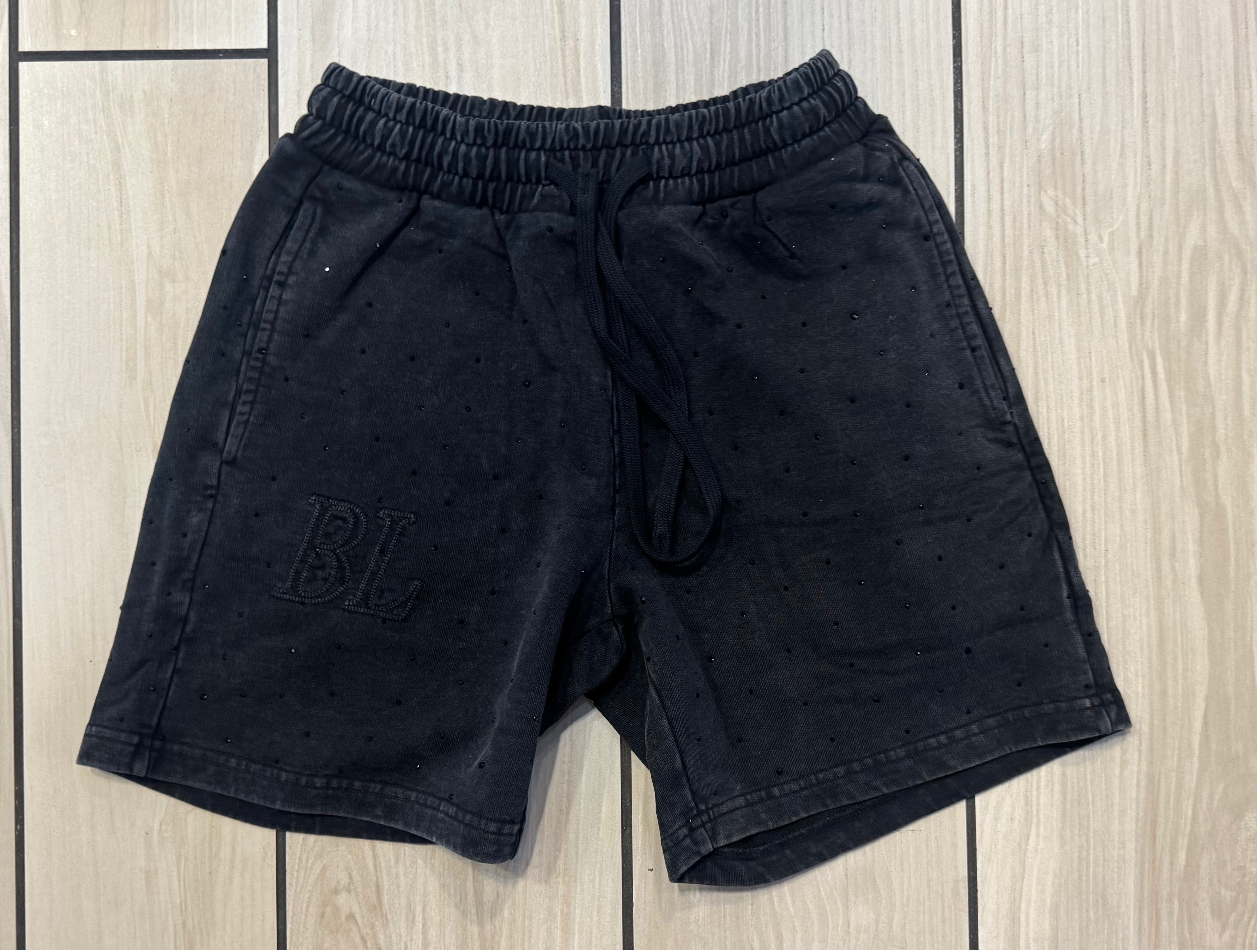Black Label - Black Rhinestone Shorts