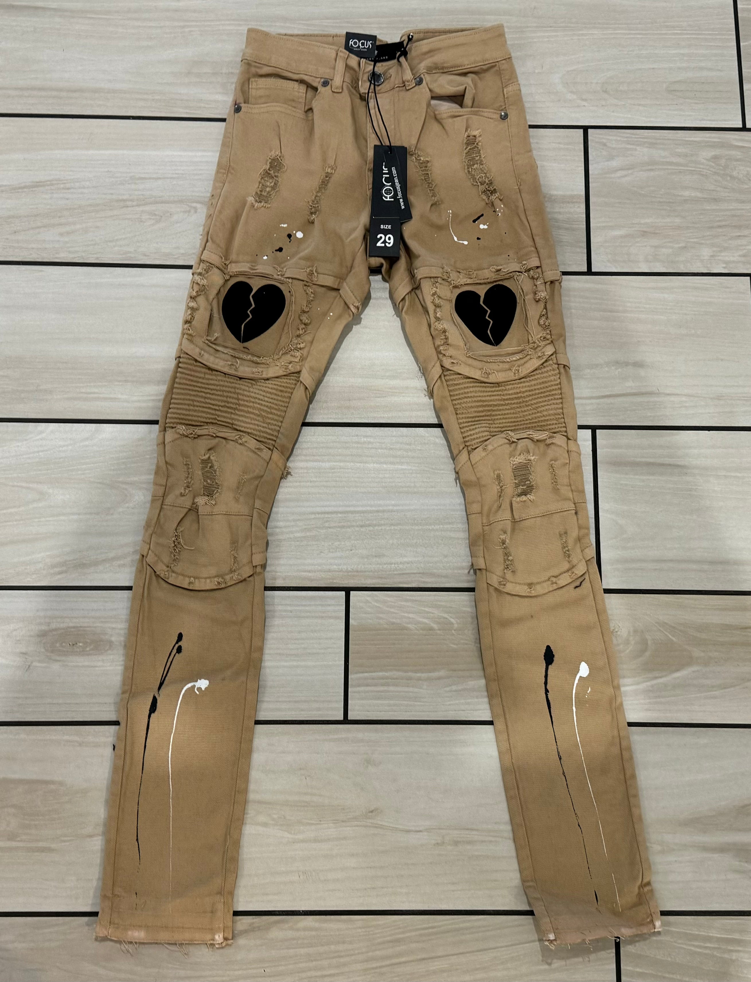 Focus Heart Jean 3201 Heart Khaki / Black