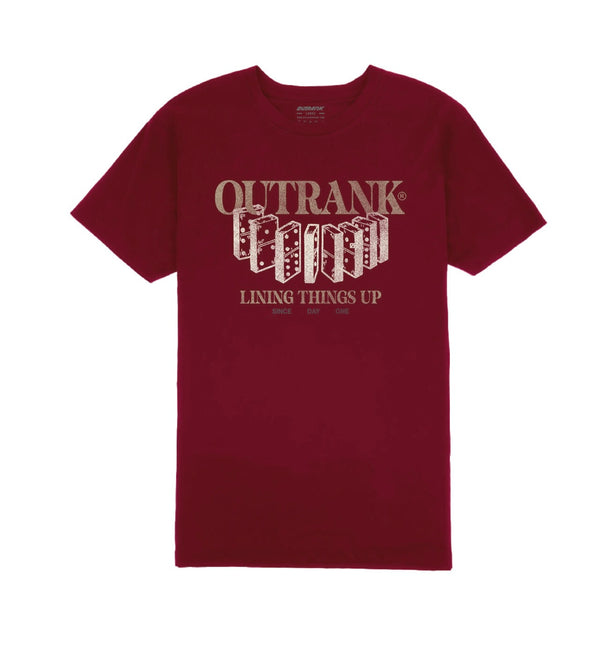 Outrank - Lining Things Maroon Tee