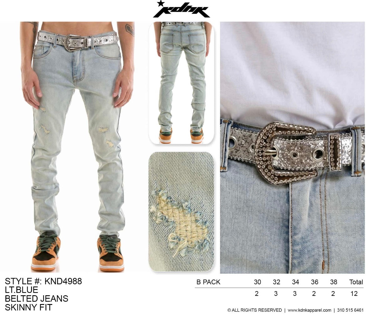 KDNK - KND4988 Light Blue Skinny Jean