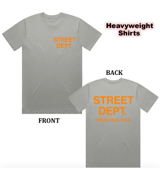 Street Dept Grey Orange Tee Empire Clothing Shop