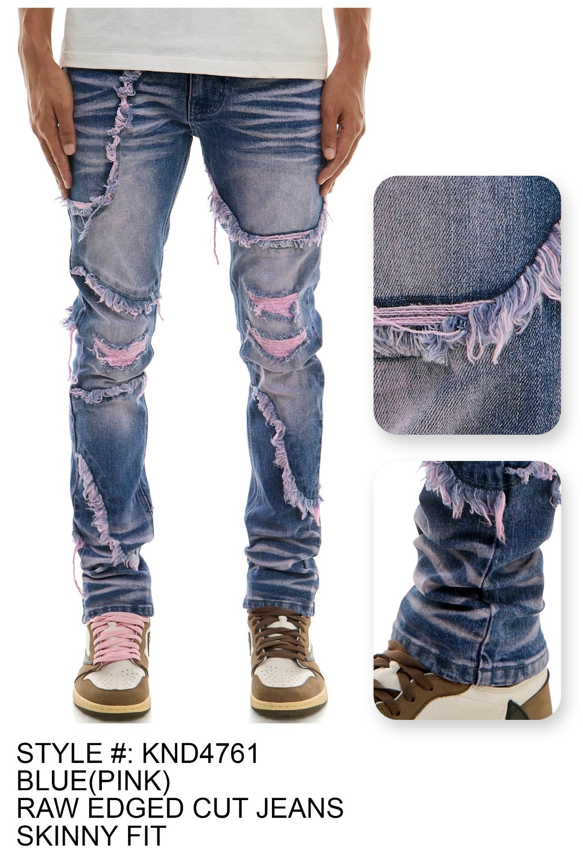 KDNK - KND4671 Blue Pink Jean