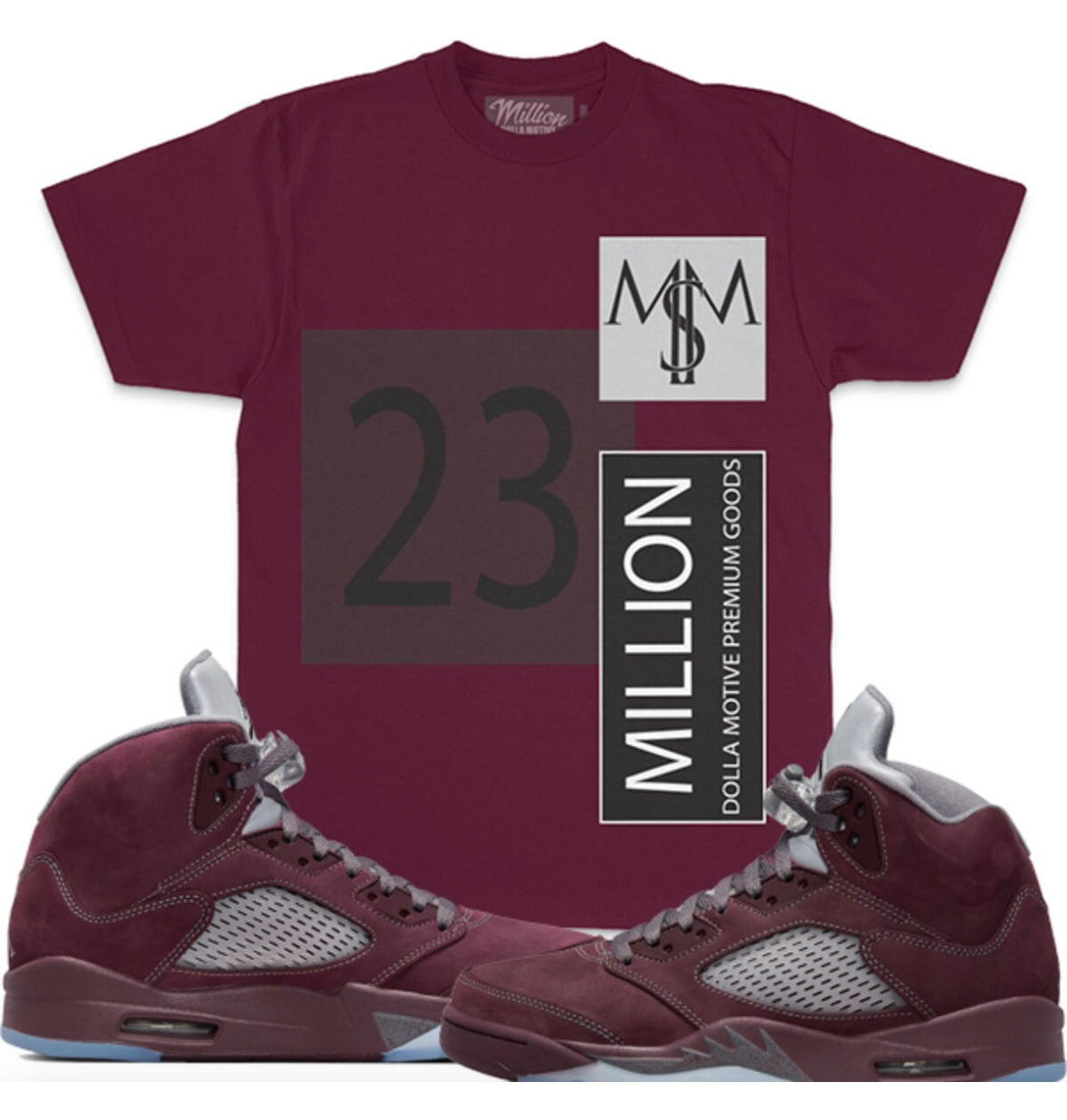 Million - 23 Million Maroon Tee