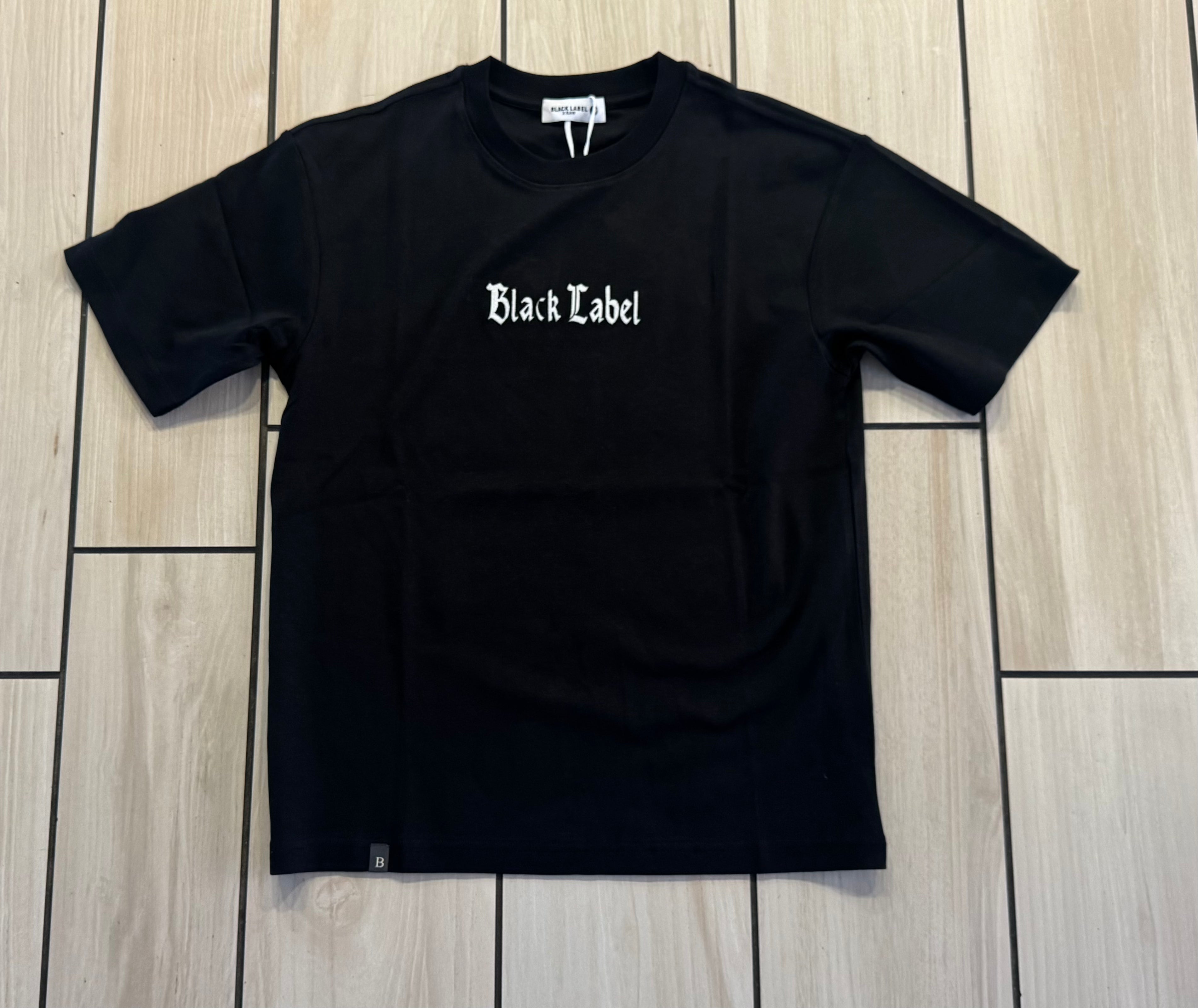 Black Label - Chrome Heart Premium Logo Black Tee