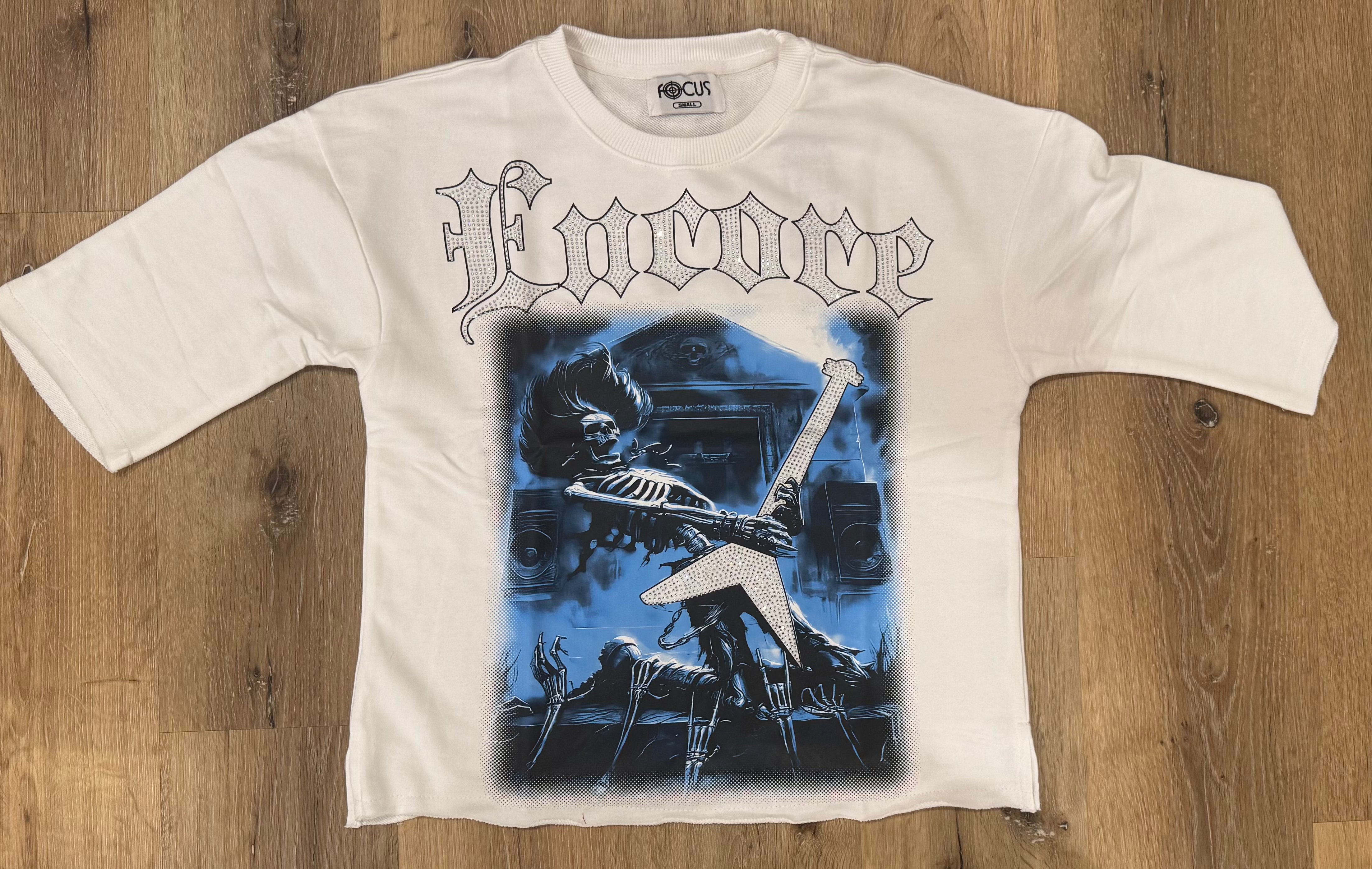 Focus - Encore White Crop Tee