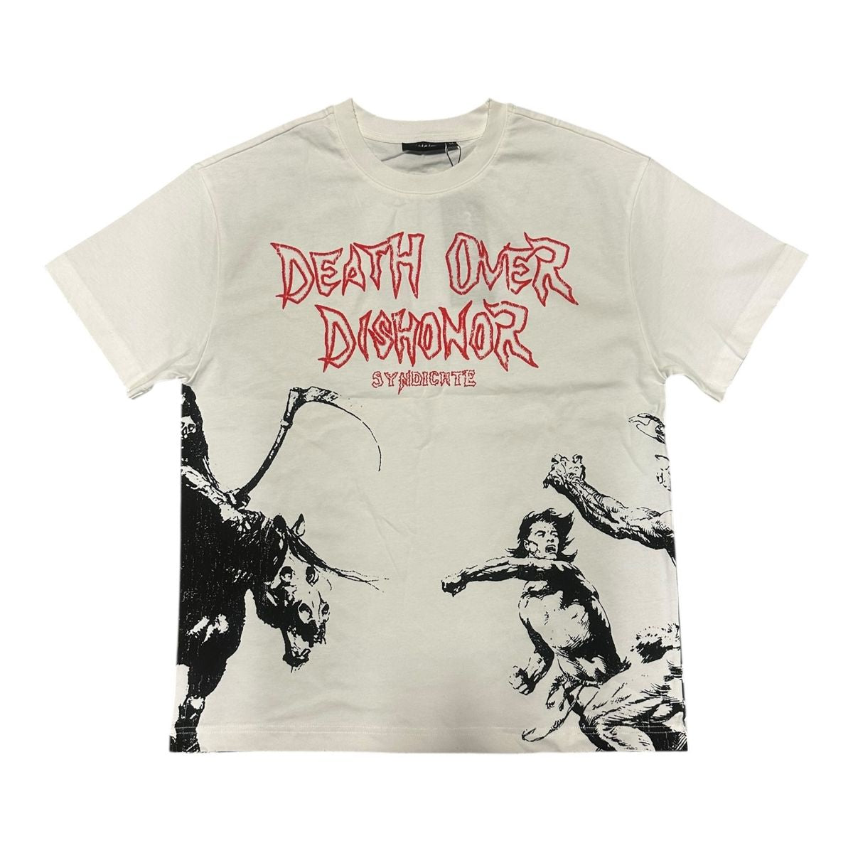 Dishonor White Red Tee - Syndicate Designer Graphic Tee