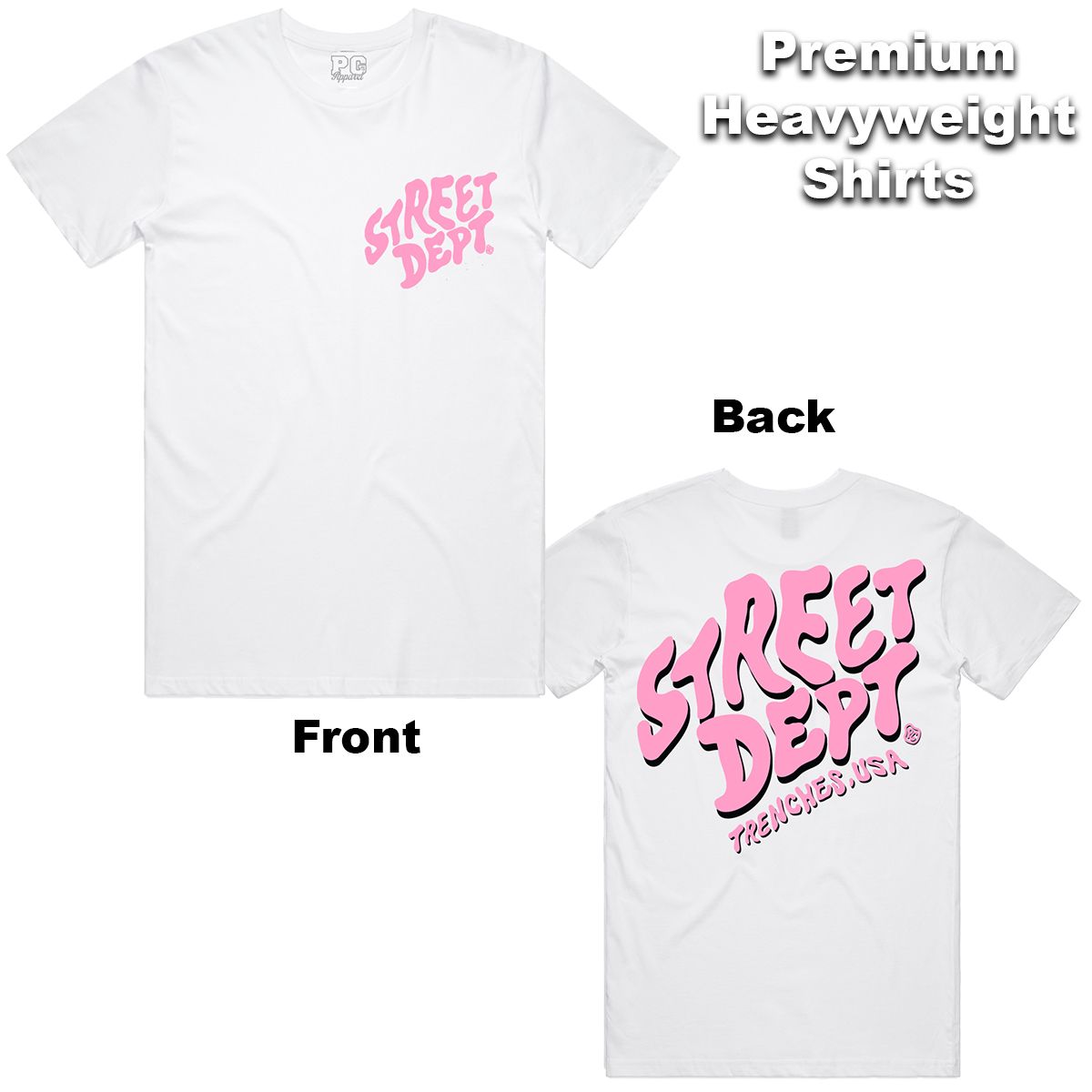 Street Dept - Crazy White Pink Tee