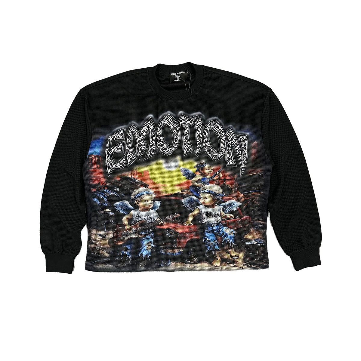 Mixed Emotions - Sunrise Black Long Sleeve Tee