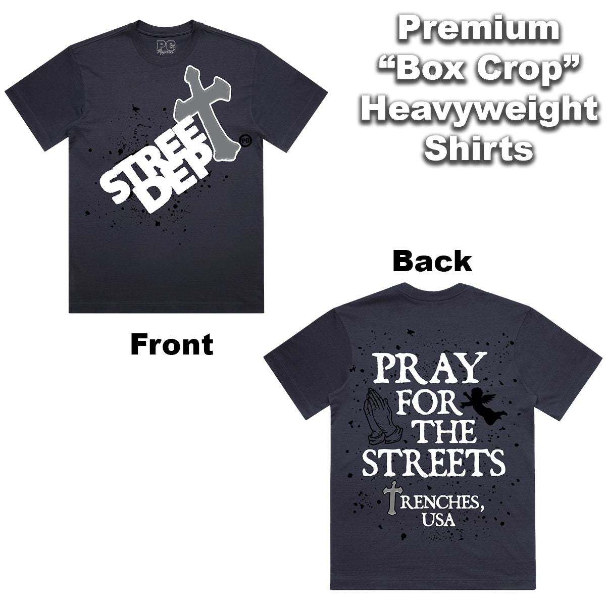 Street Dept - Pray For The Streets Black White Tee