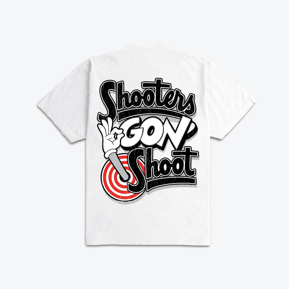 Outrank - Shooters Gong Shoot White Red Black Tee