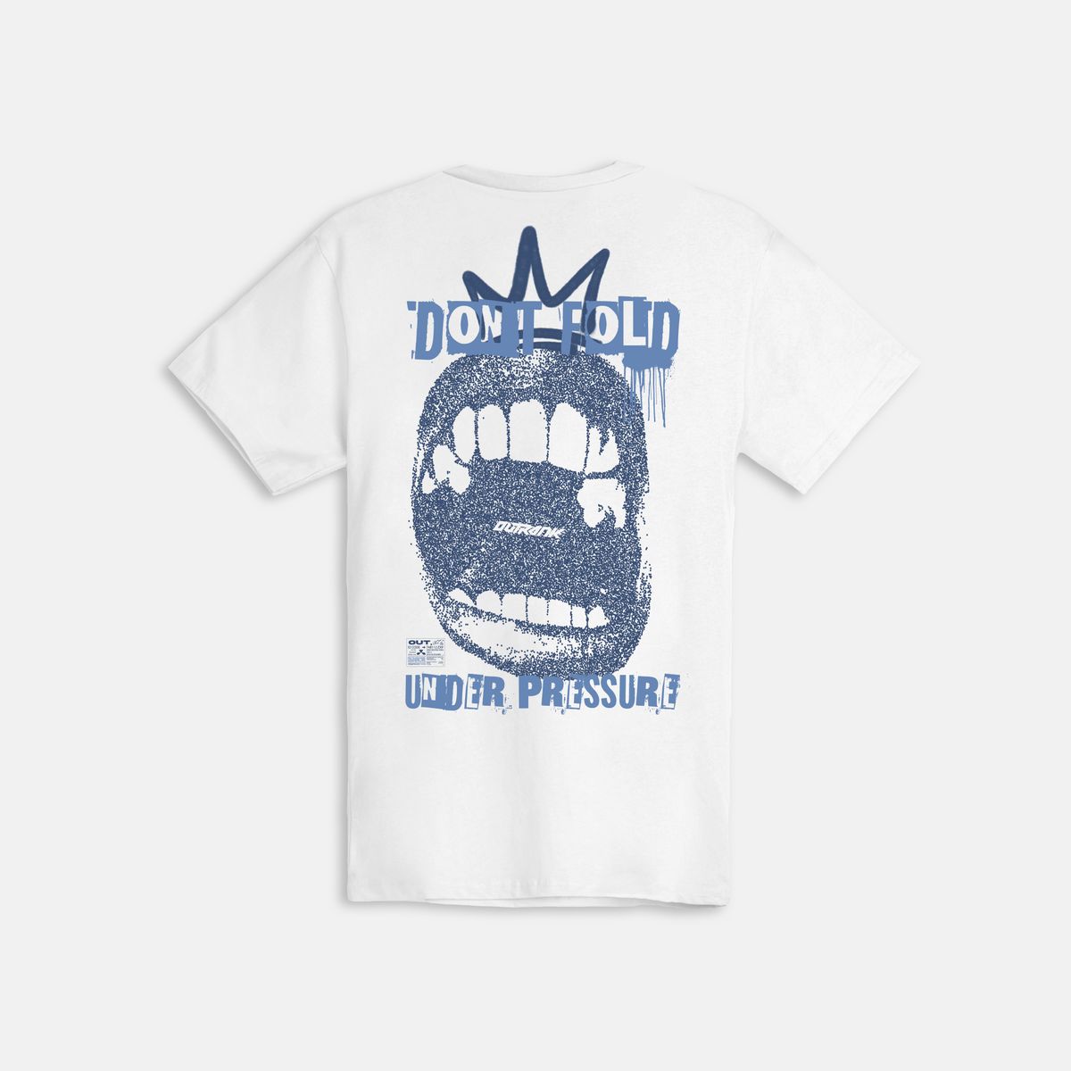 Jordan 5 UNC T-Shirt Outrank - Don't Fold Under Pressure White Tee