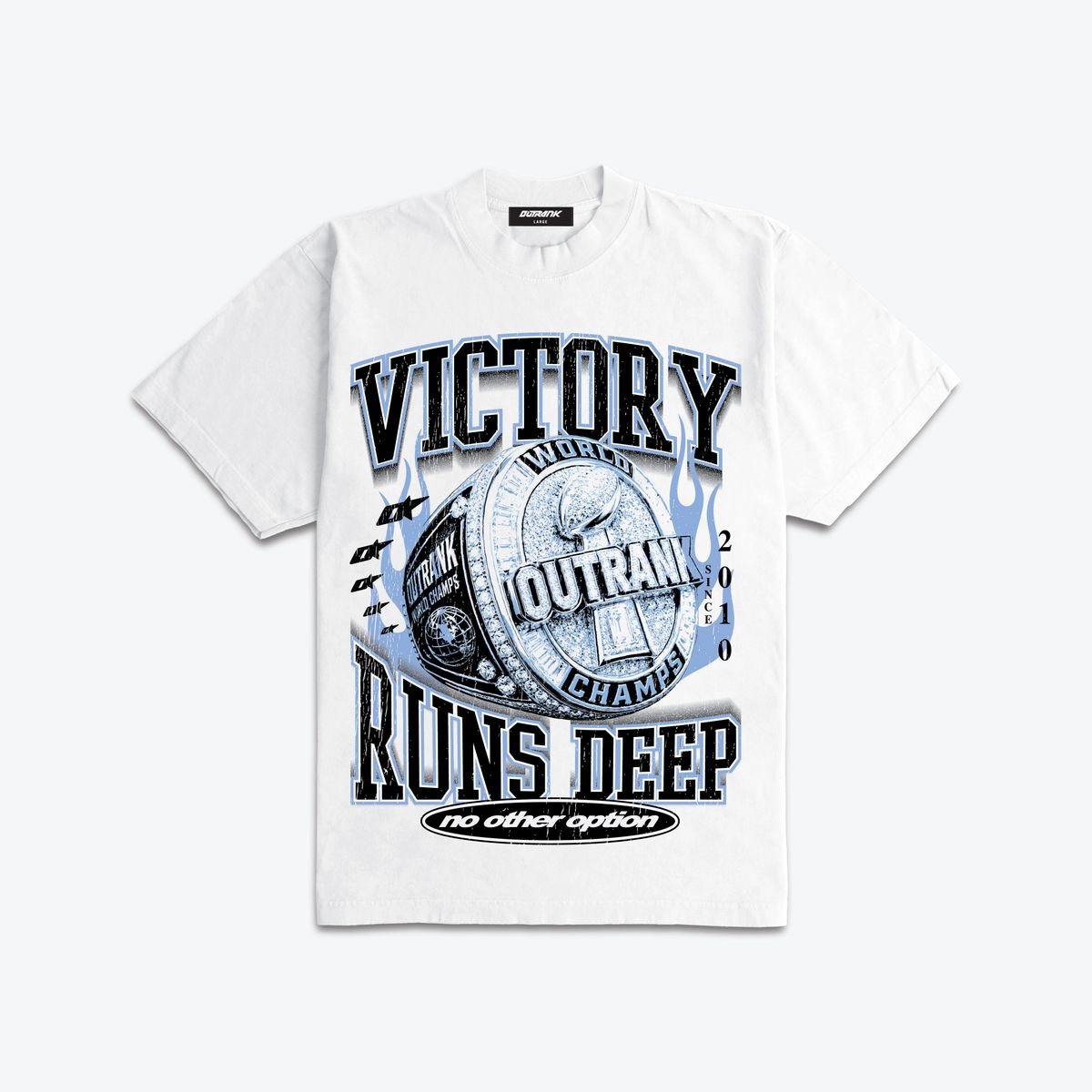 UNC 5’s T-Shirt Outrank - Victory Runs Deep White Navy Ter
