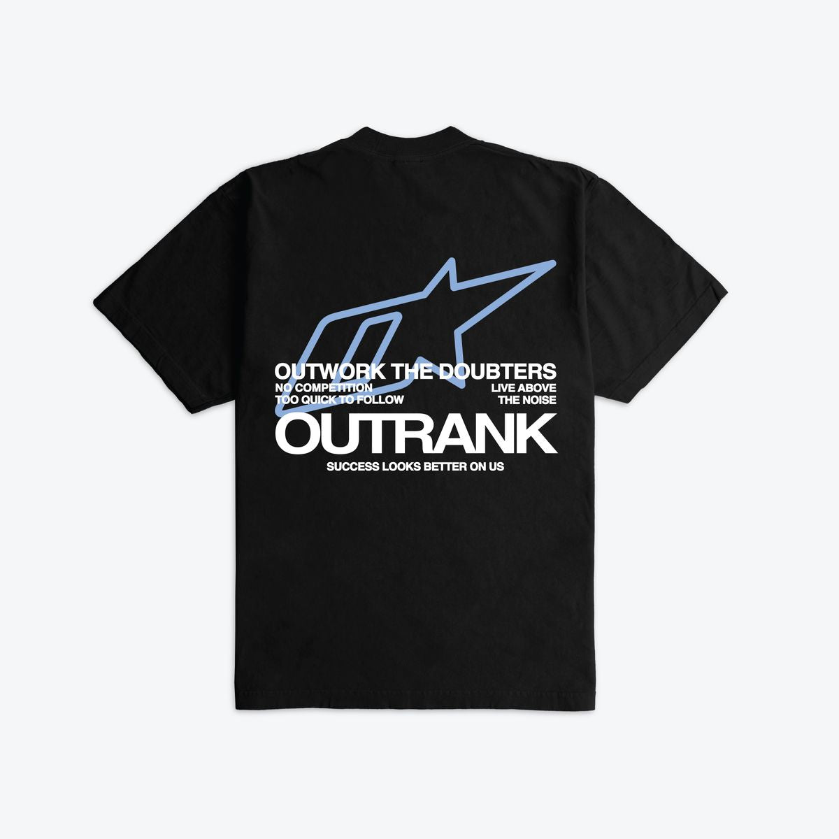 UNC 5’s T-Shirt Outrank - Success Looks Better On Us Black Sky Blue Tee