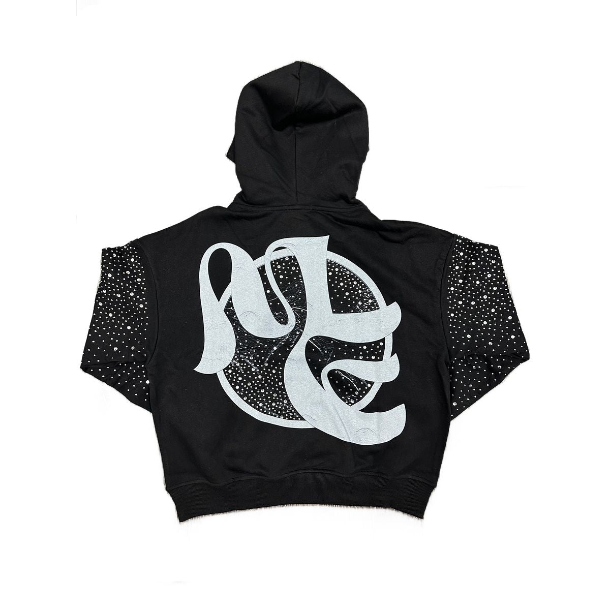 Mixed Emotions - Archer Rhinestone Black Hoodie