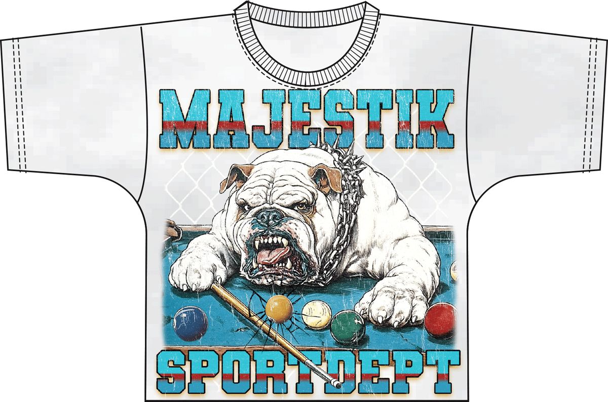 Majestik French Bulldog Rhinestone Cream Tee - Designer Graphic Streetwear
