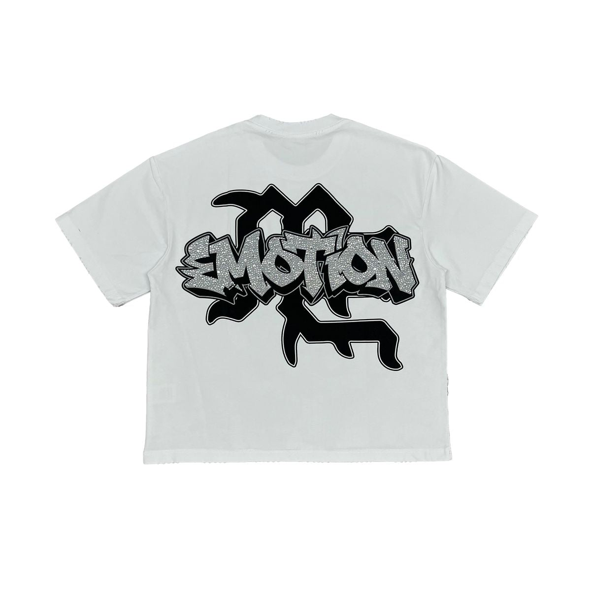 Mixed Emotions - Airborne Rhinestone White Tee