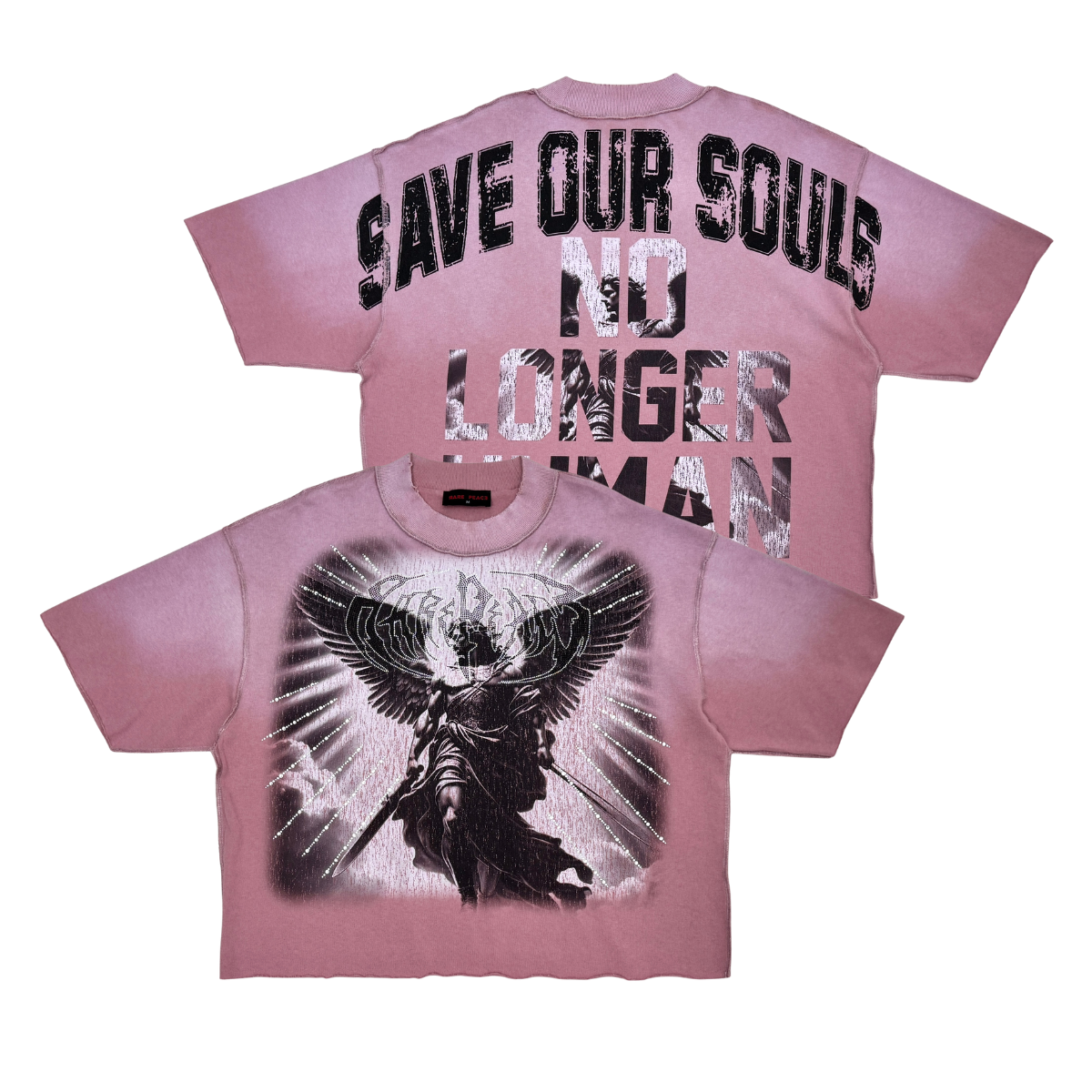 Rare - Save Our Soul Pink Crop Tee
