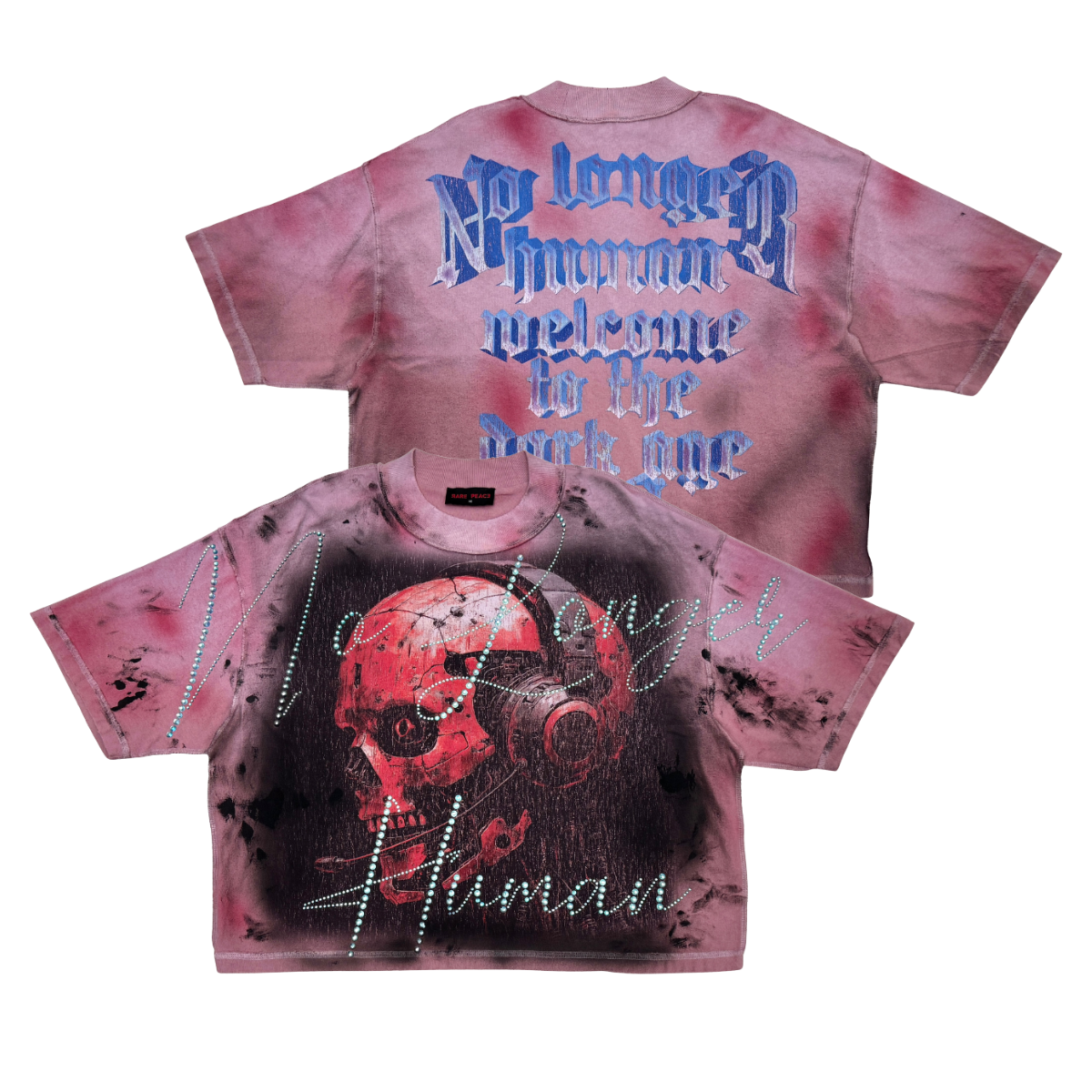 Rare - No Longer Human Dust Pink Crop Tee