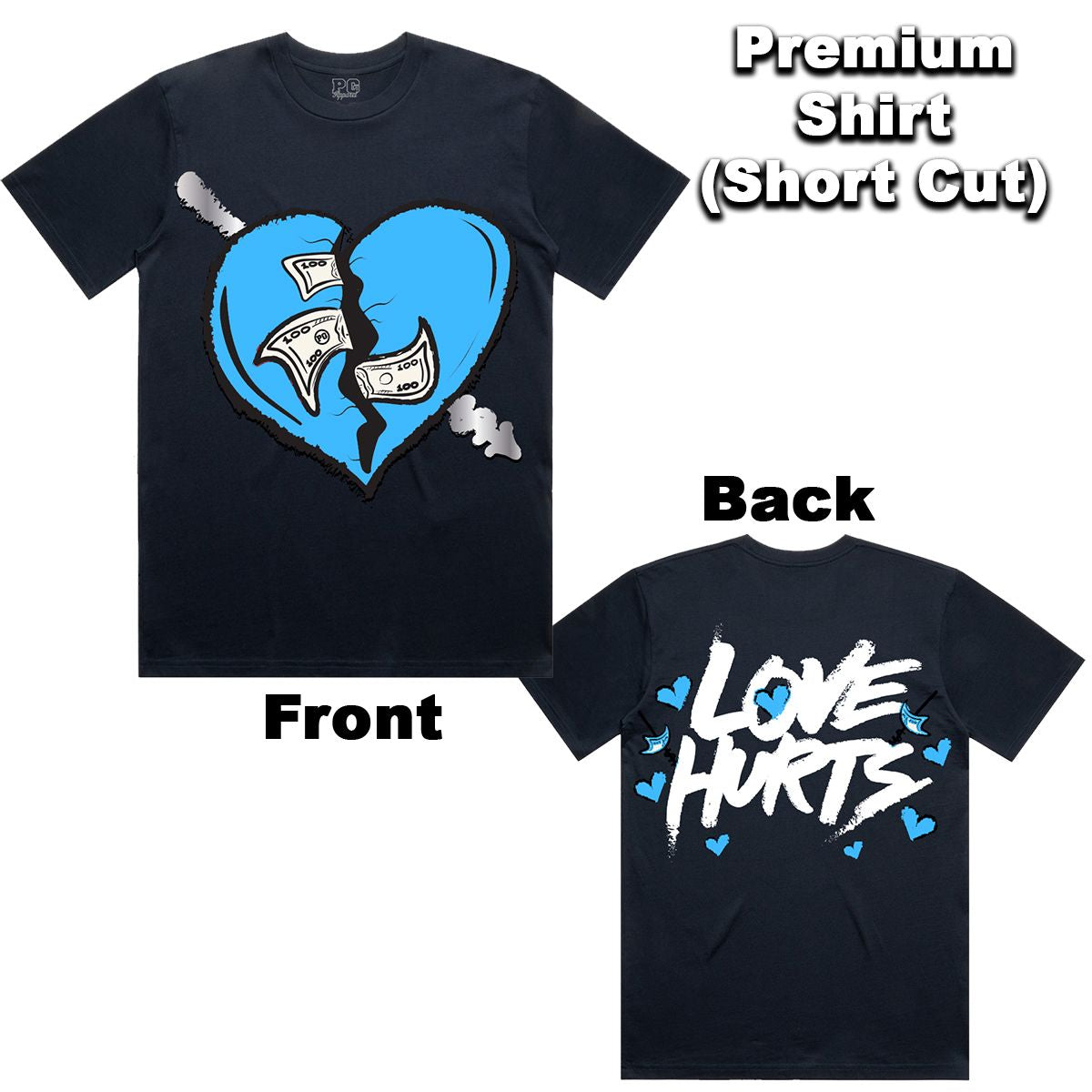 POG - Love Hurts Navy Carolina Nacy Tee