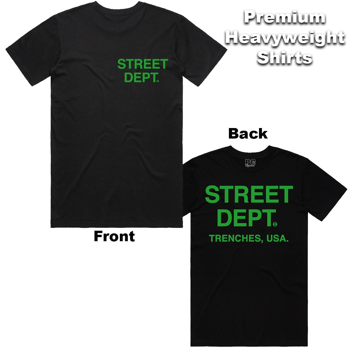 Jordan 5 Lucky Green 5s Shirt Street Dept - Black Green Tee