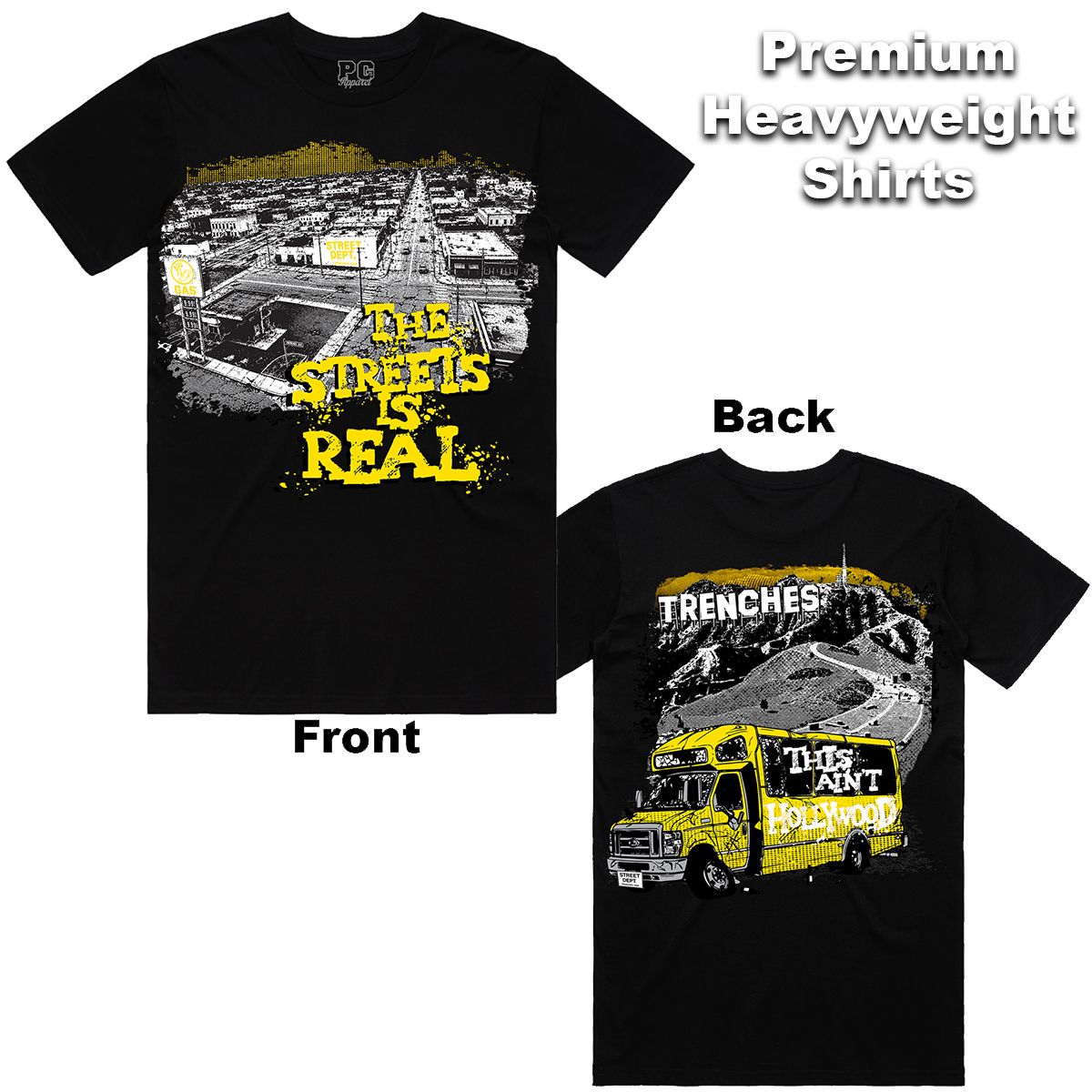 Street Dept - Real Black Yellow Tee