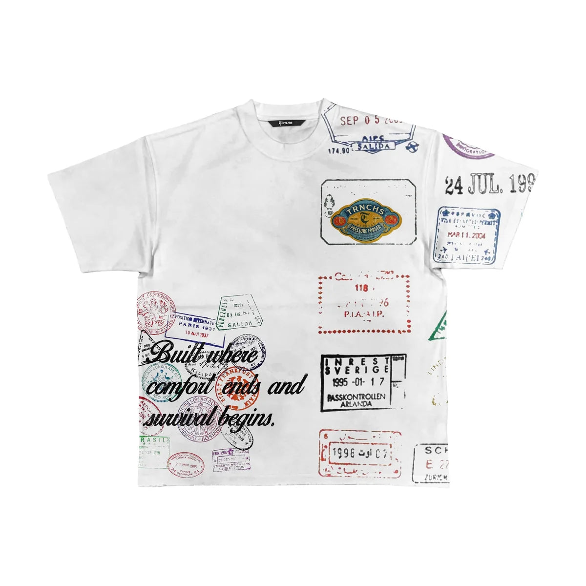 Trnchs - SURVIVAL L BEGINS WHITE TEE