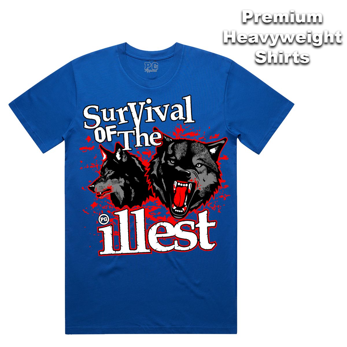 POG - Survival Wolfe Royal Blue Red Tee