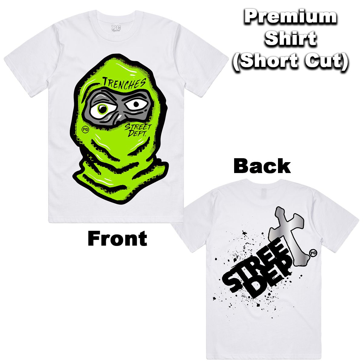 POG - Shiesty Street Dept White Lime Green Tee