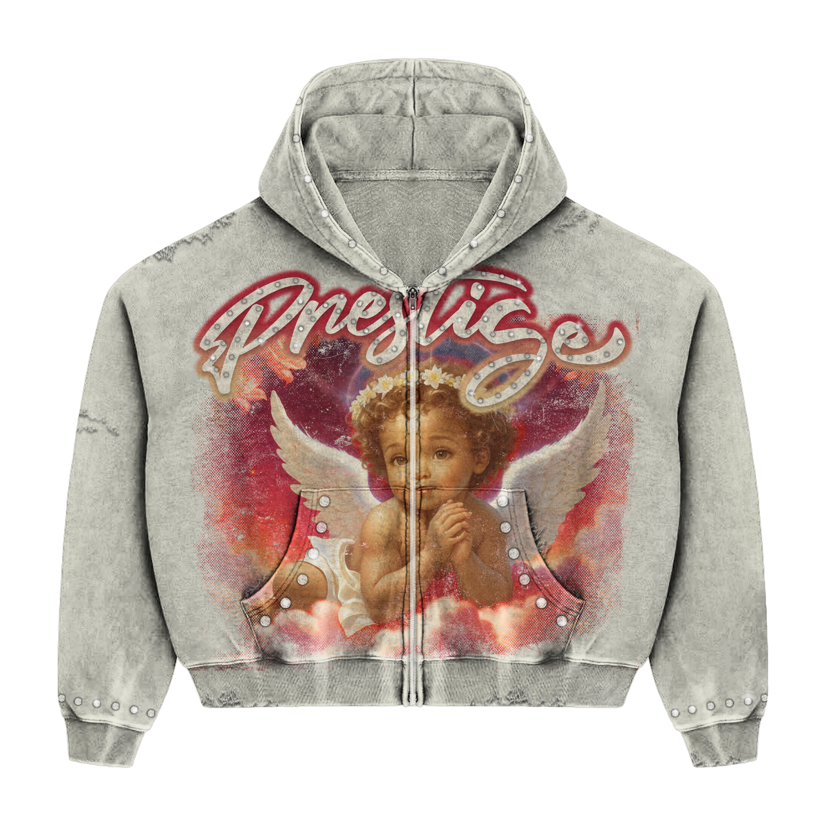 Prestige - Heather Grey Angel Hoodie