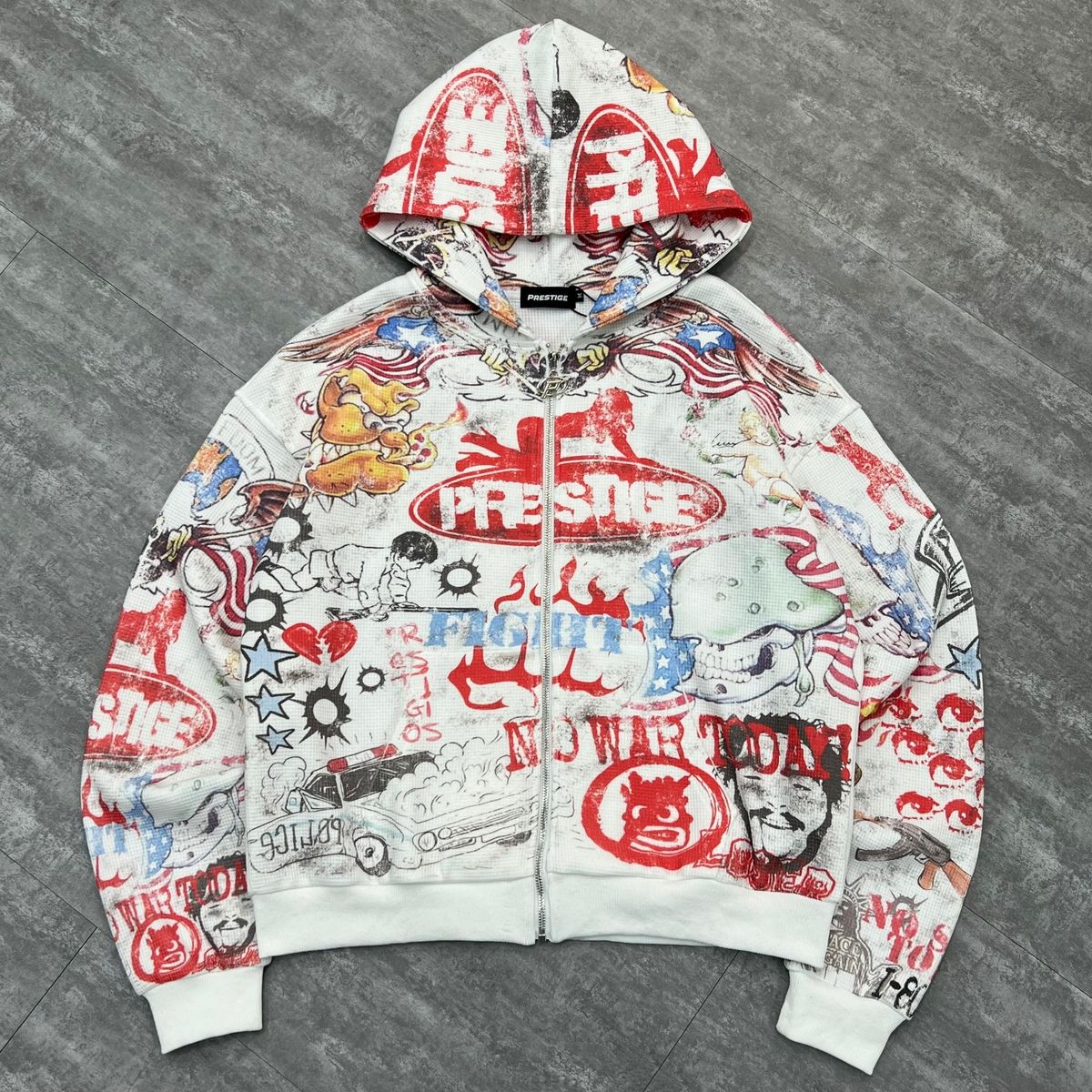 Prestige - Renegade White Multi Color Hoodie