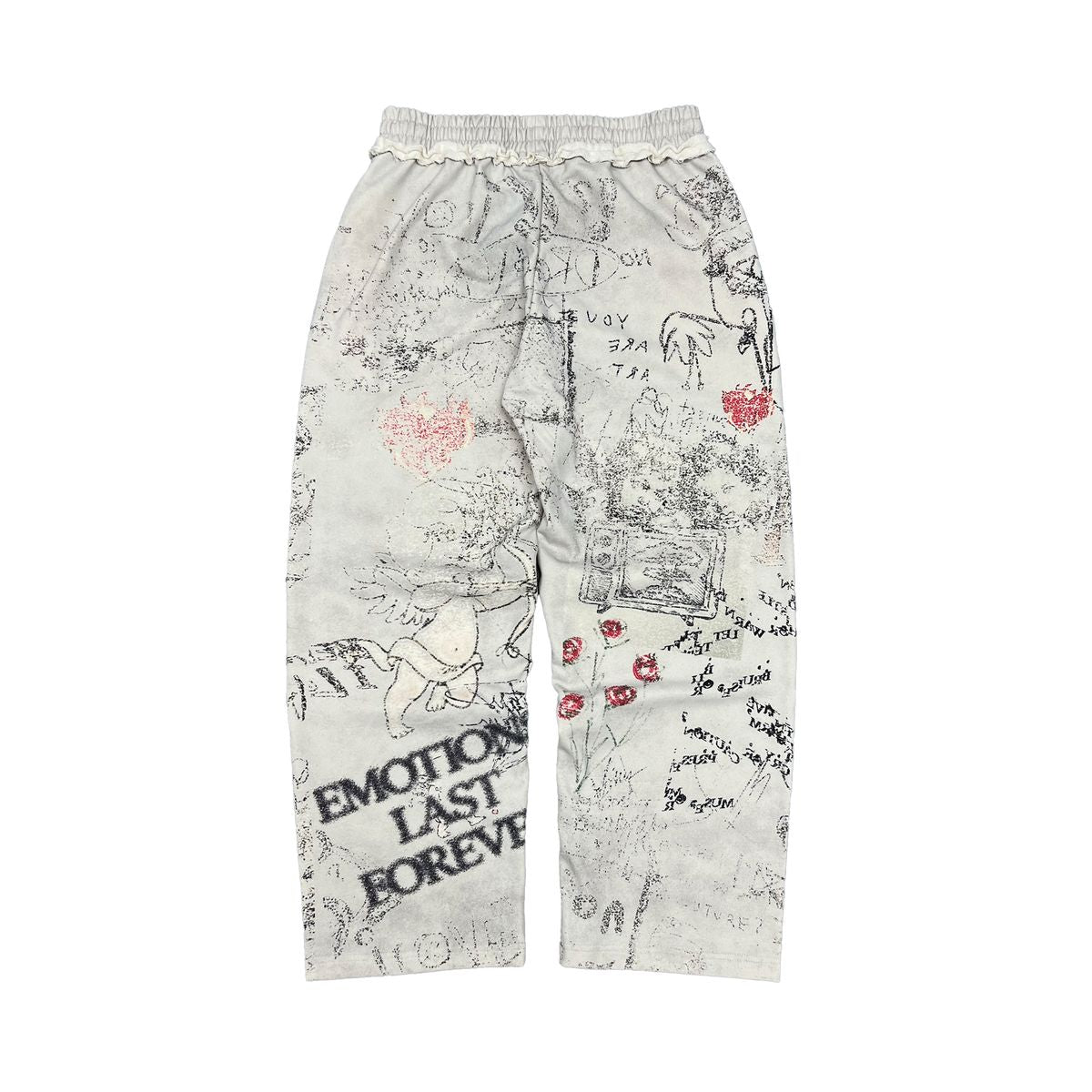 Mixed Emotions - Last Forever Cream Black Jogger