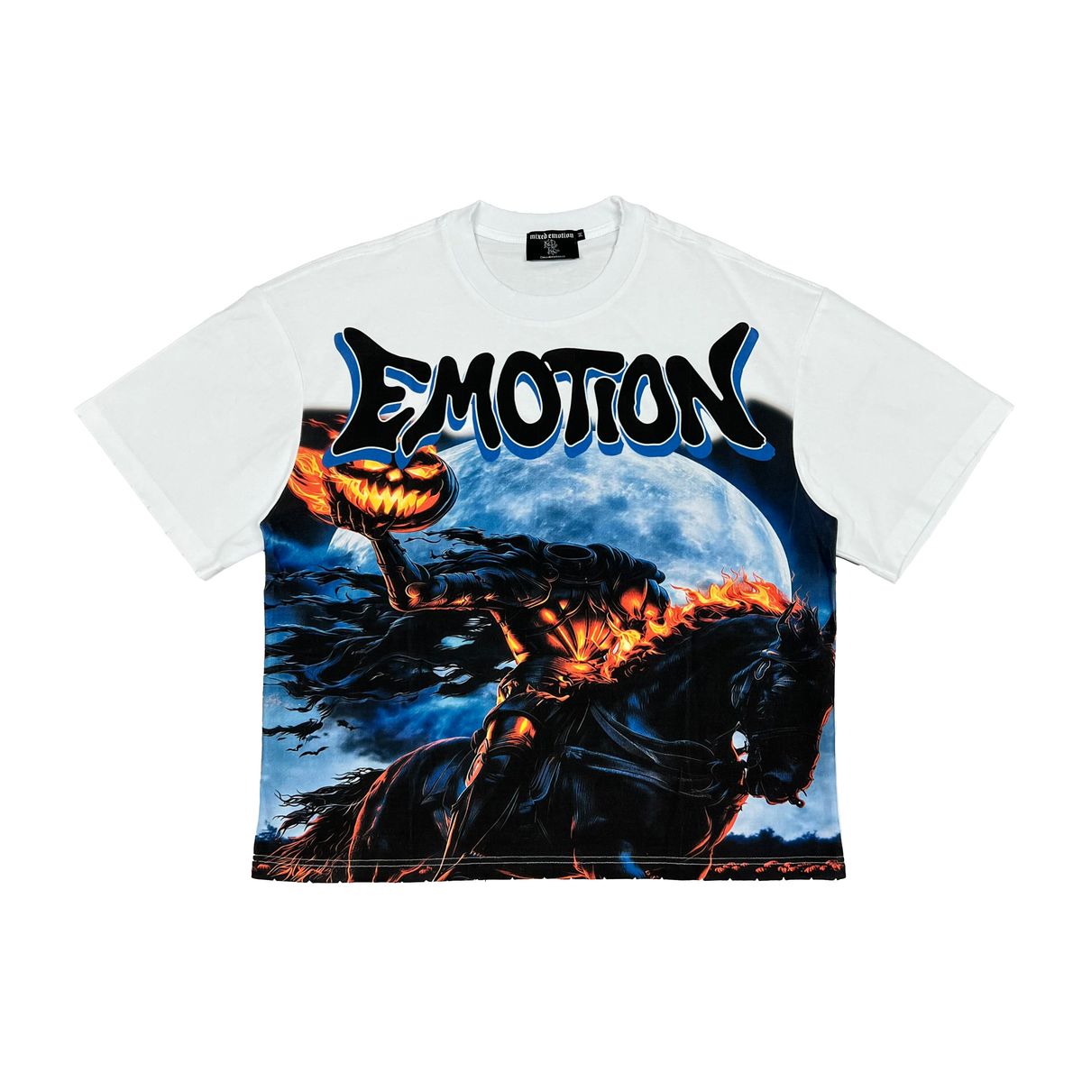 Mixed Emotions - Midnight Rider White Tee