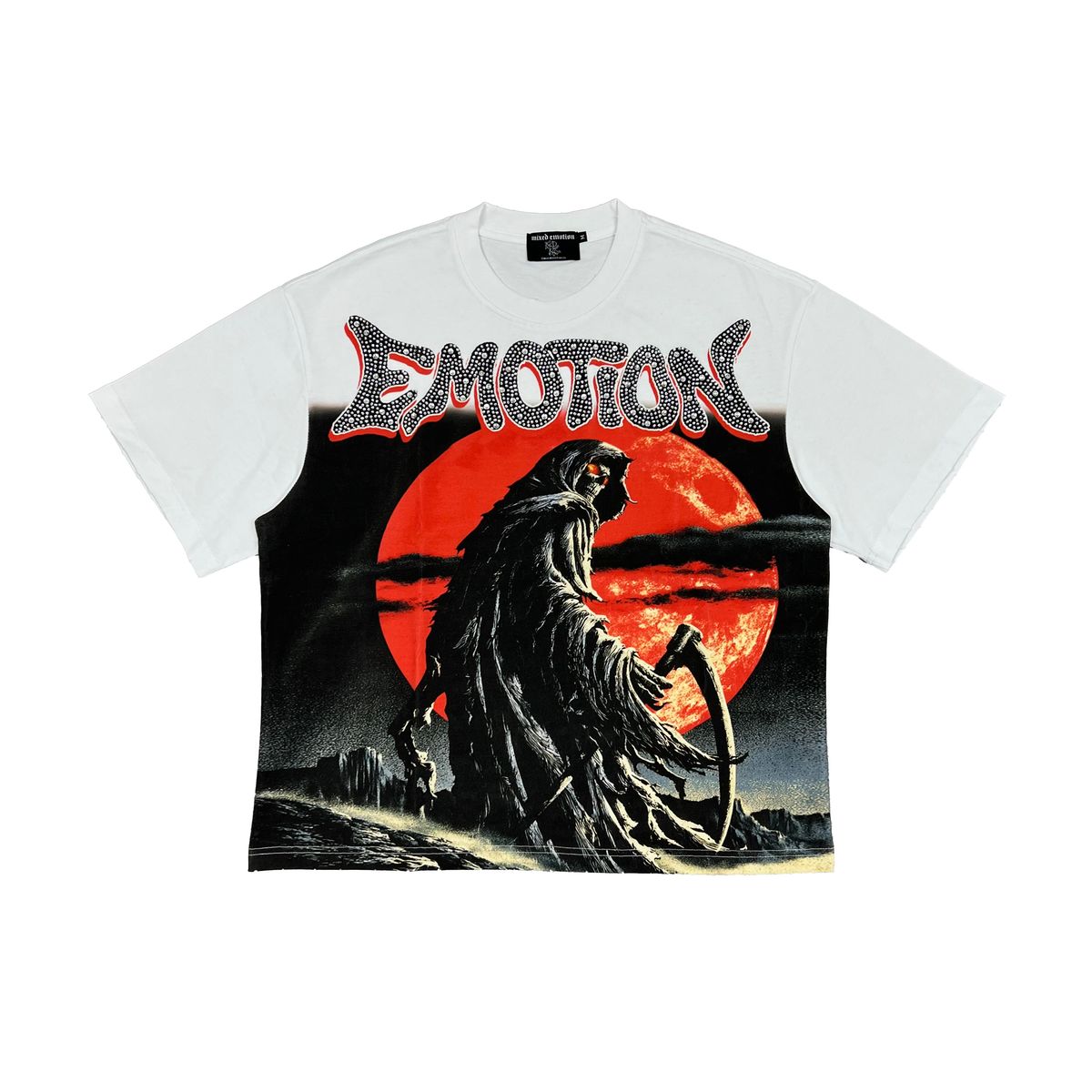 Mixed Emotions - Reaper White Orange Tee