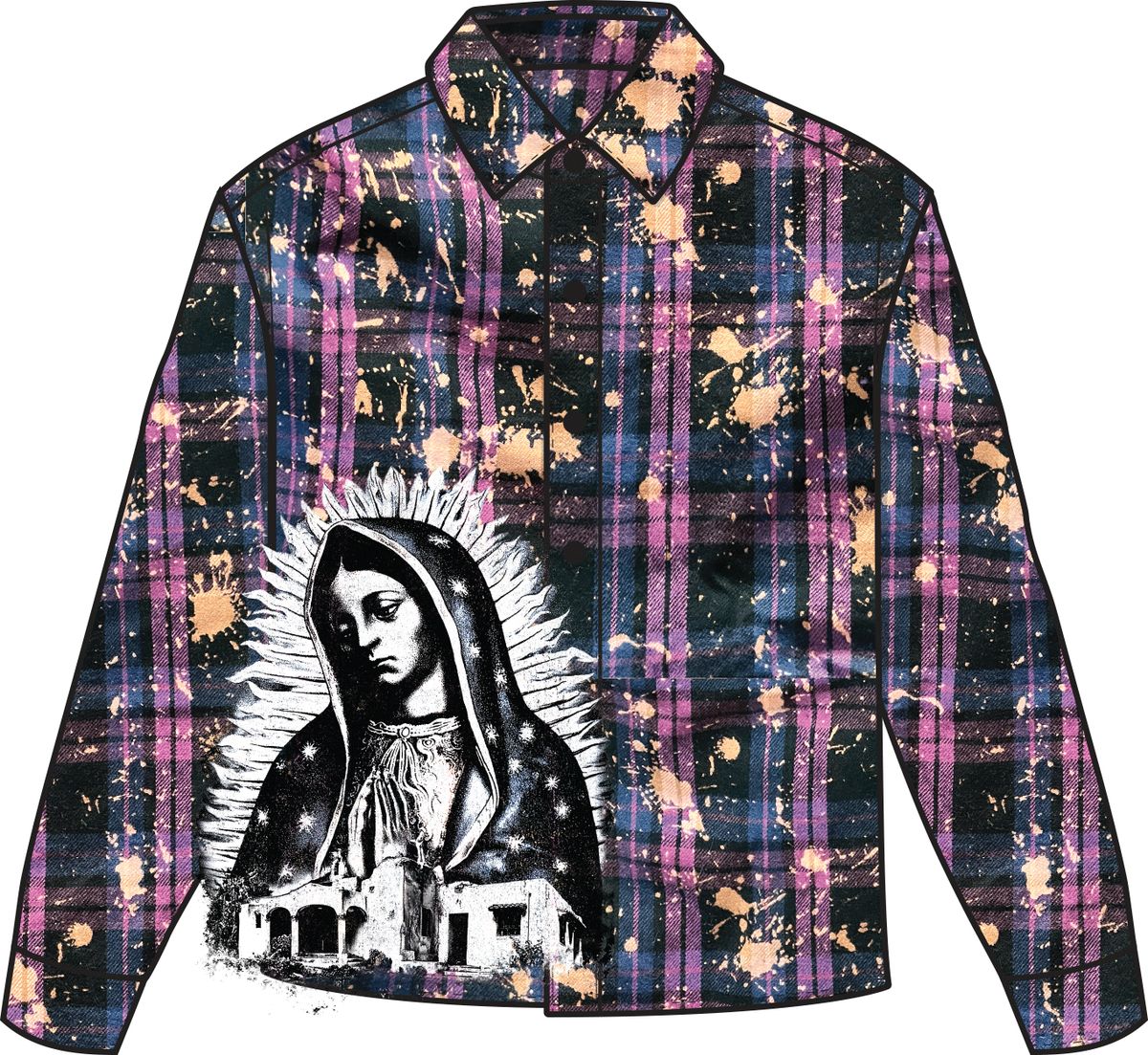 Majestik - Angel Purple Button Up Shirt