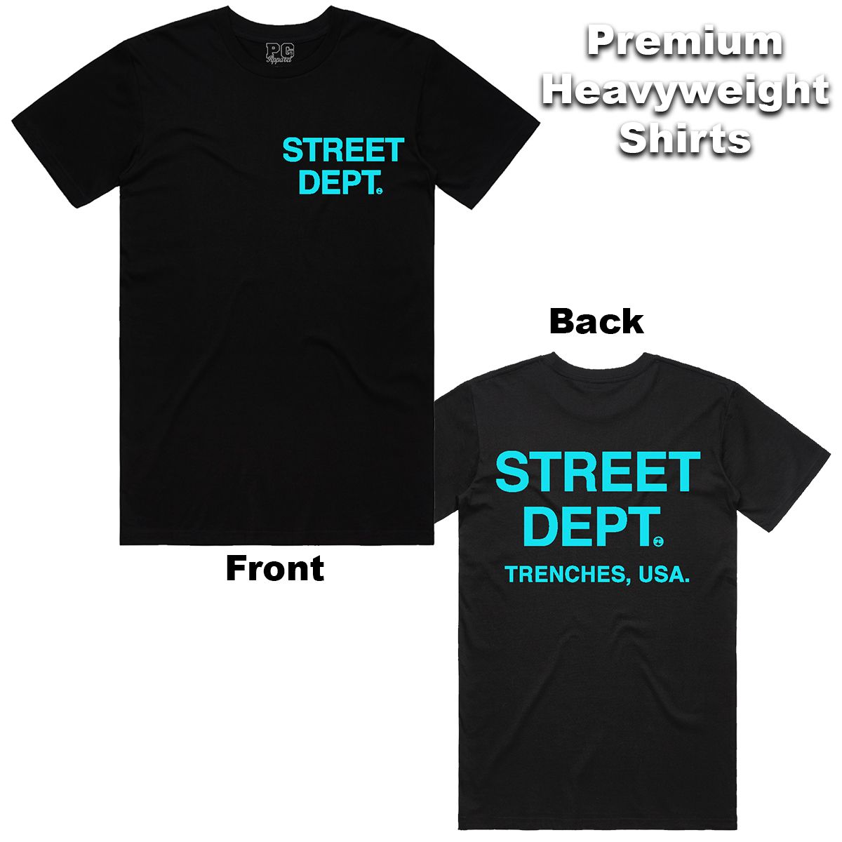 Gamma 11’s Shirt Street Dept - Black Aqua Tee