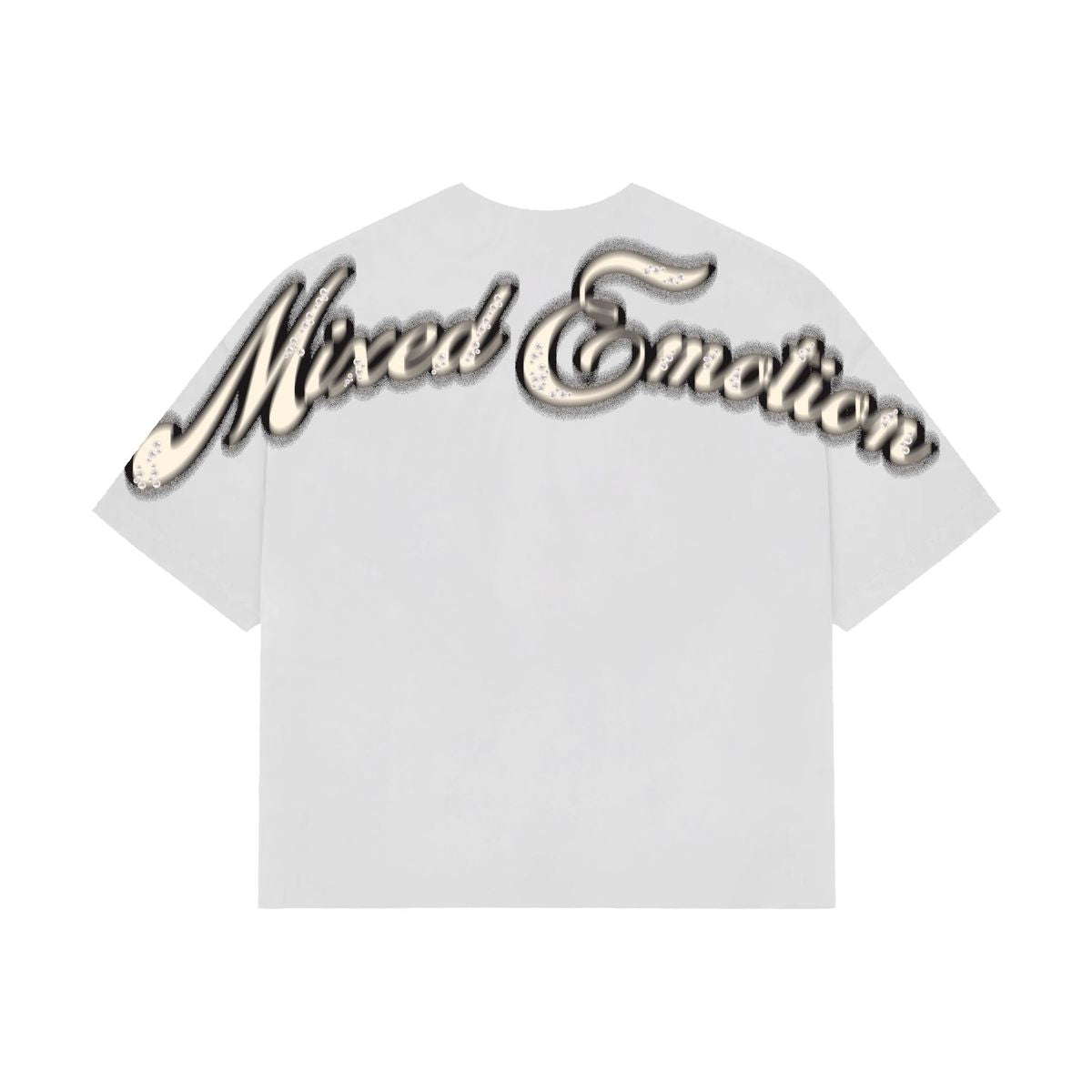Mixed Emotions - Pearl Angel White Crop Tee