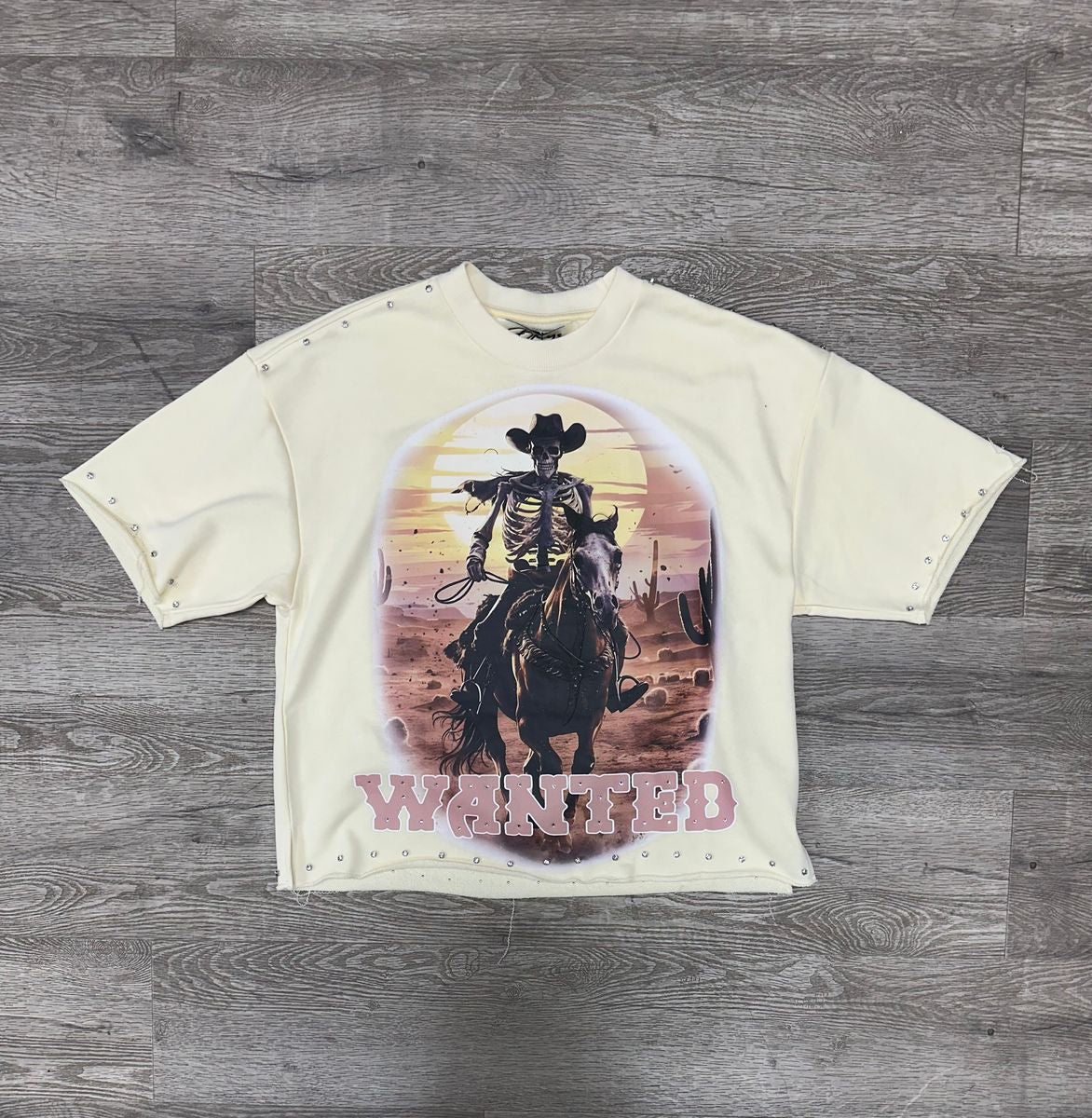 BKYS - Wanted Cream Crop Tee