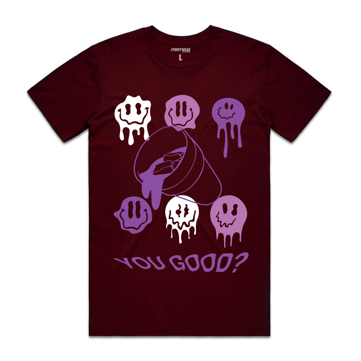 Streetwear - You Good Burgundy Tee
