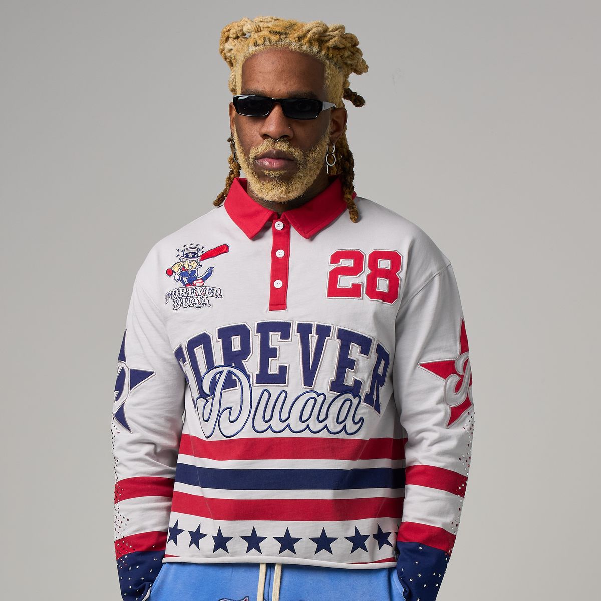 Duaa - Patriot Polo Long Sleeve Shirt