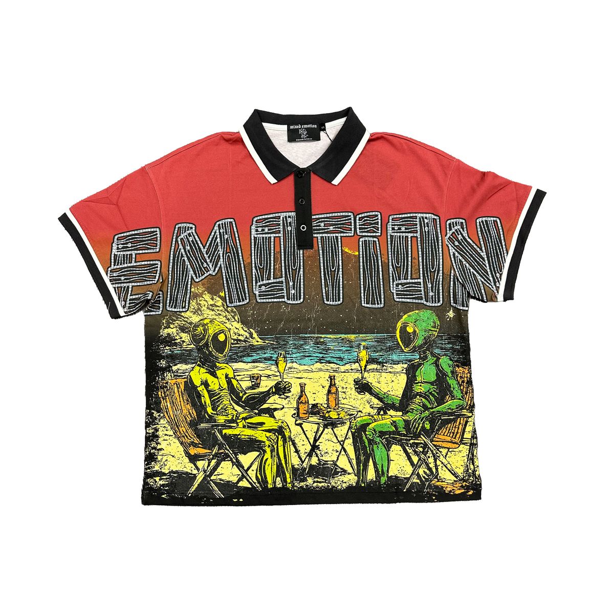 Mixed Emotions - Polo Red Paradise Button up