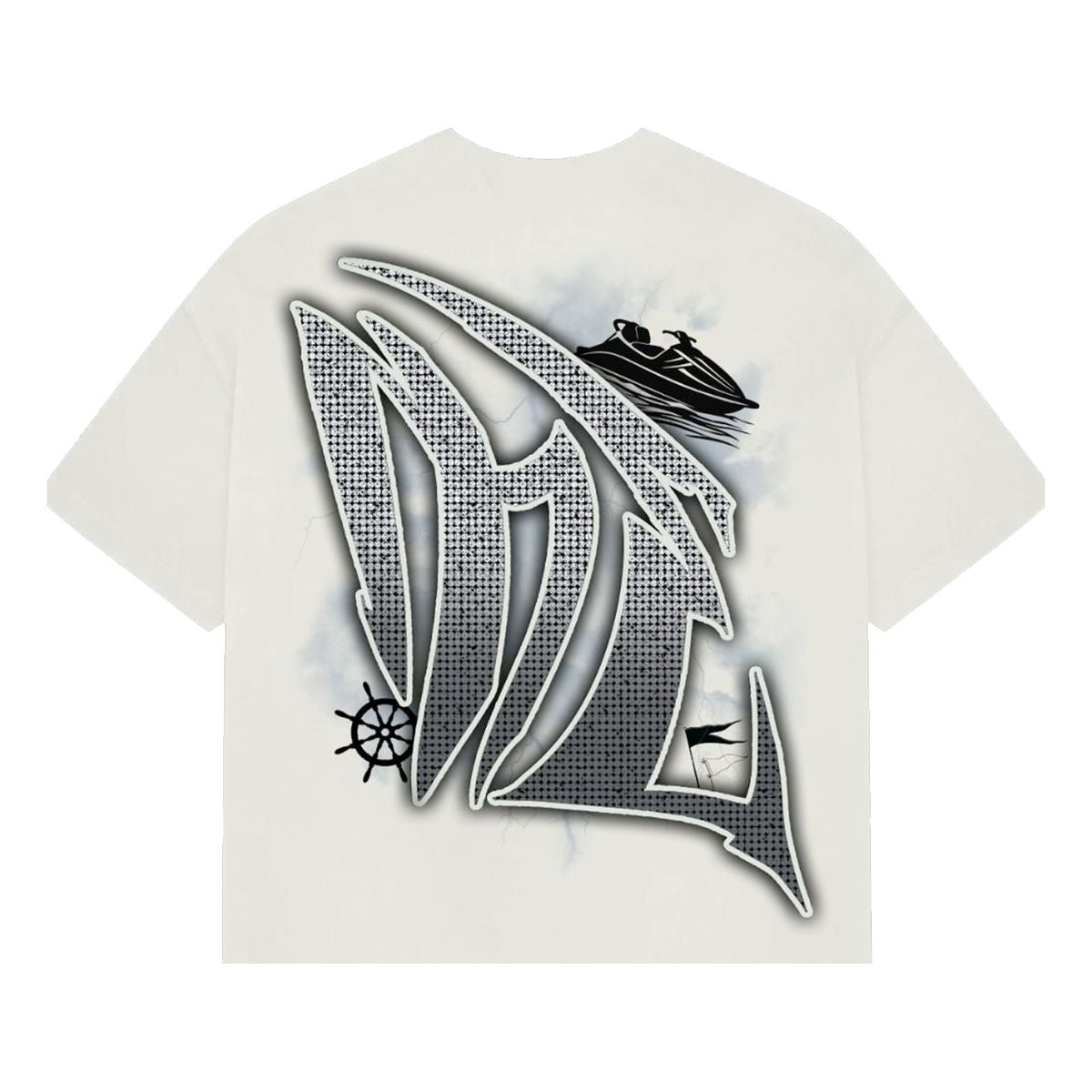 Mixed Emotions - Jetski Rhinestone Cream Khaki Tee