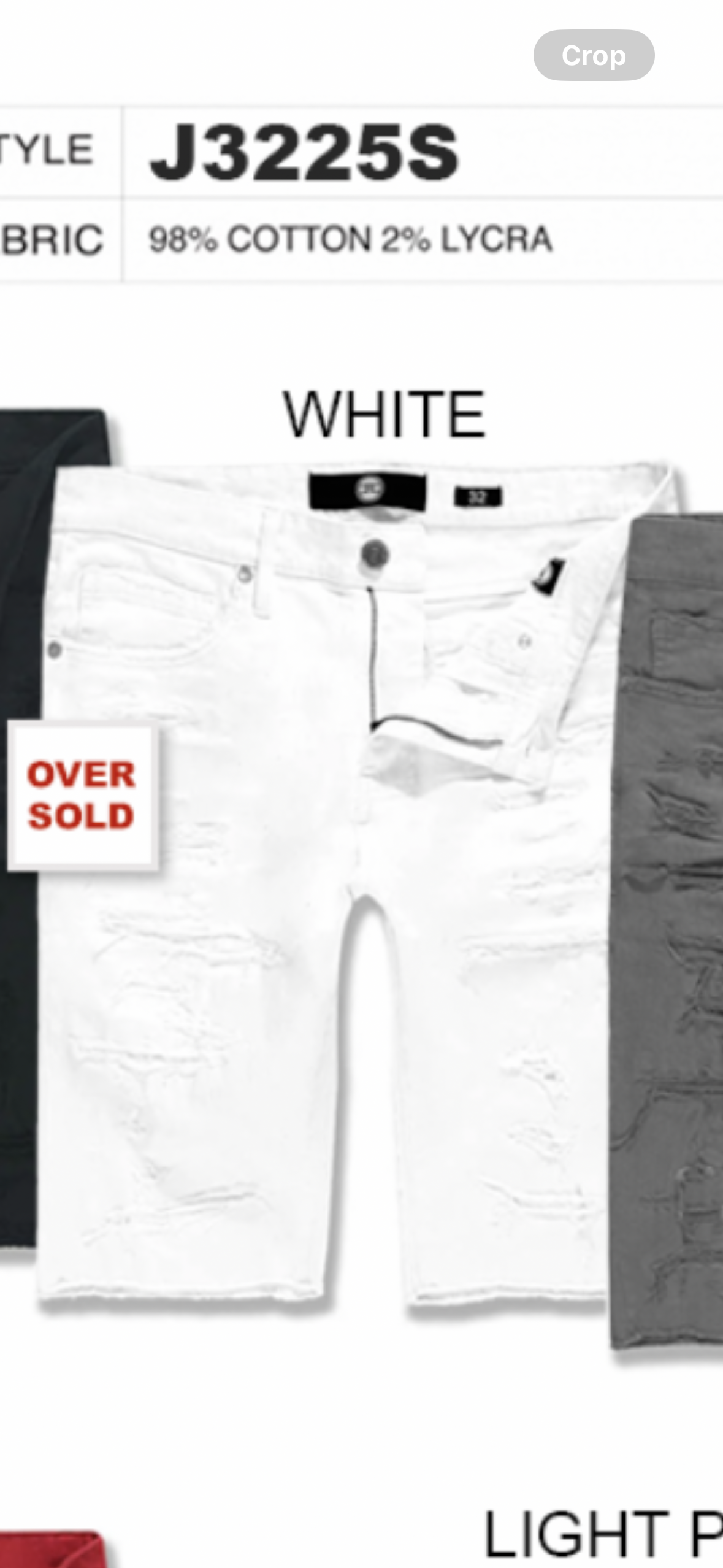 Jordan Craig - J3225S White Short