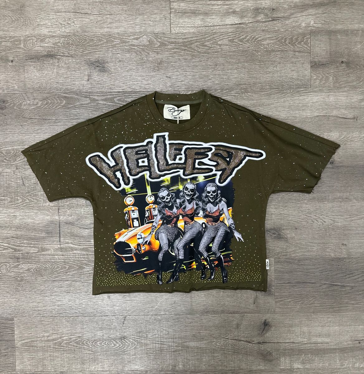 BKYS - HellFest Olive Green Crop Tee