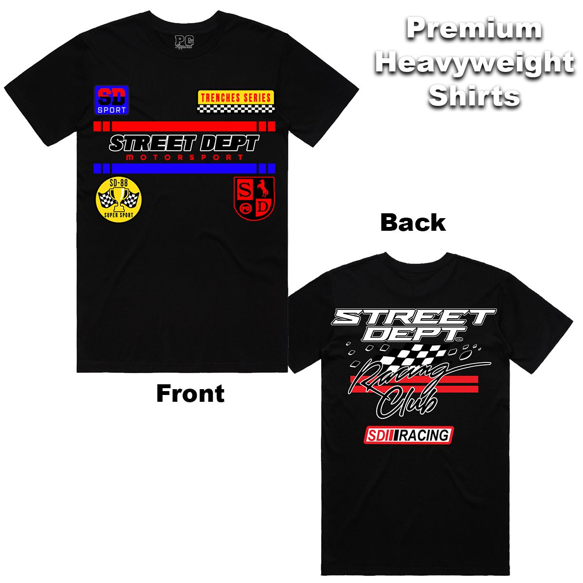 Street Dept - Racing Black Tee