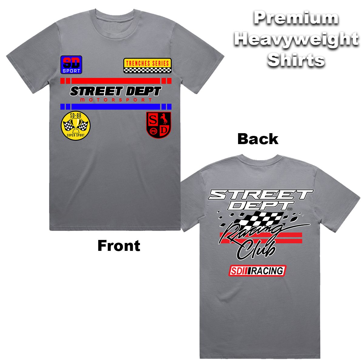 Street Dept - Racing Wolfe Grey Tee